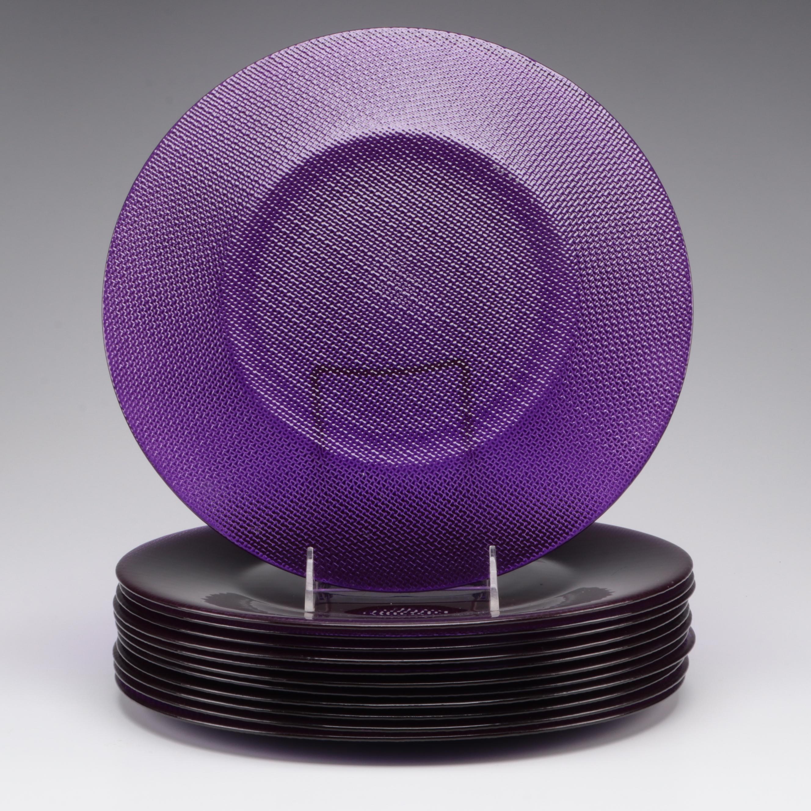 12 Purple Glass Chargers
