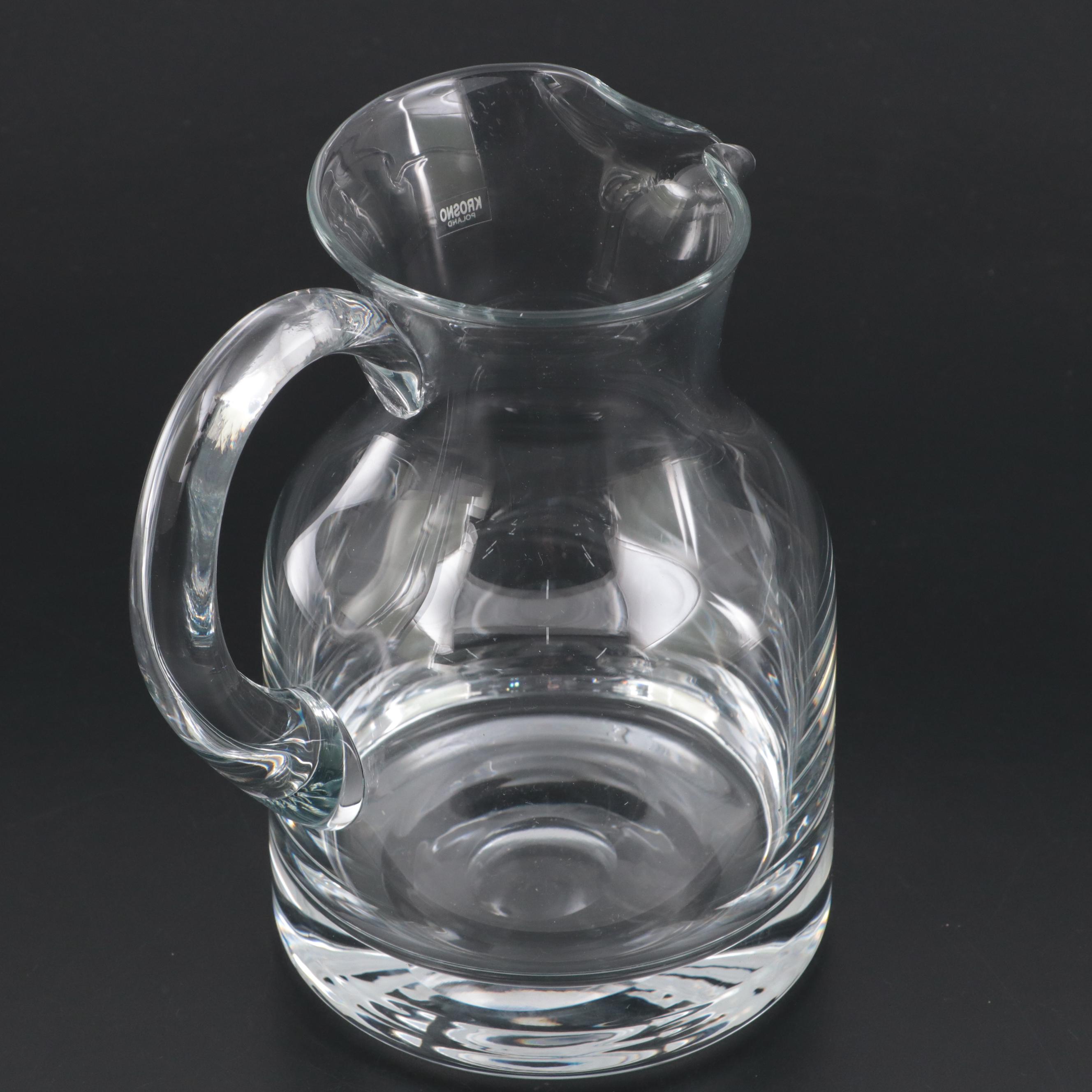 La Rochere Glass Napoleon Bee Tumblers and Krosno Pitcher