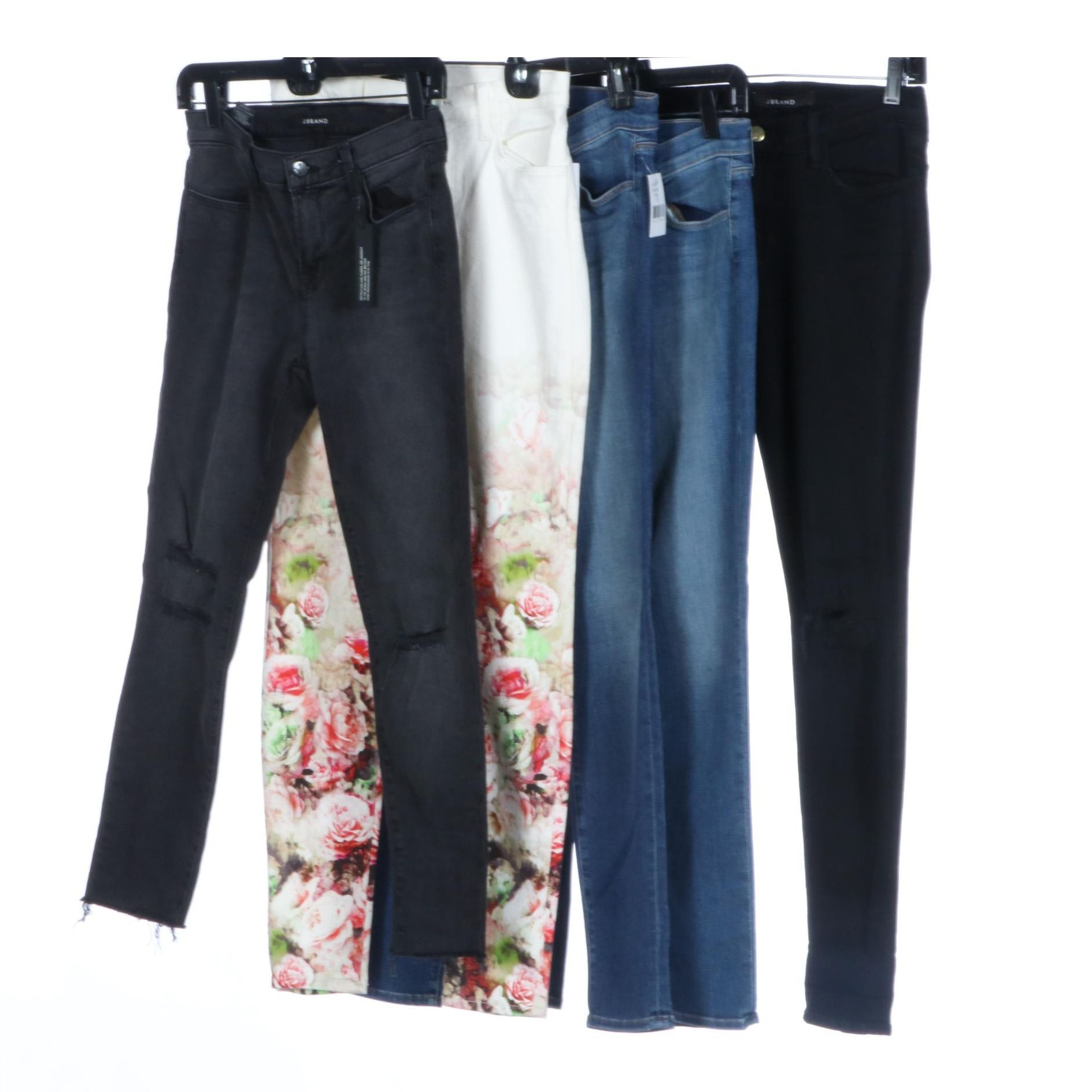 J Brand Floral Printed and Embossed Jeans