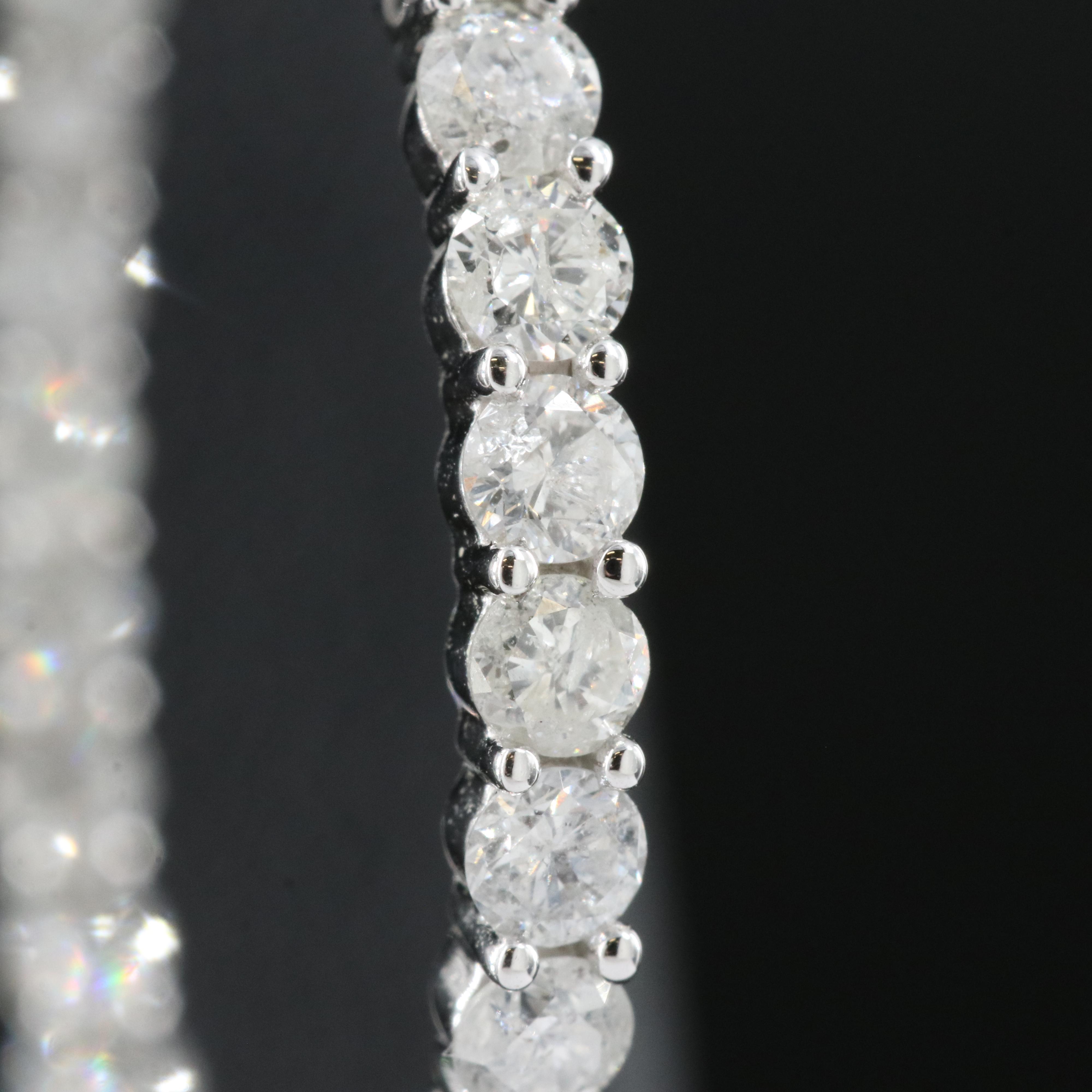 14K 3.20 CTW Diamond Inside-Out Hoop Earrings