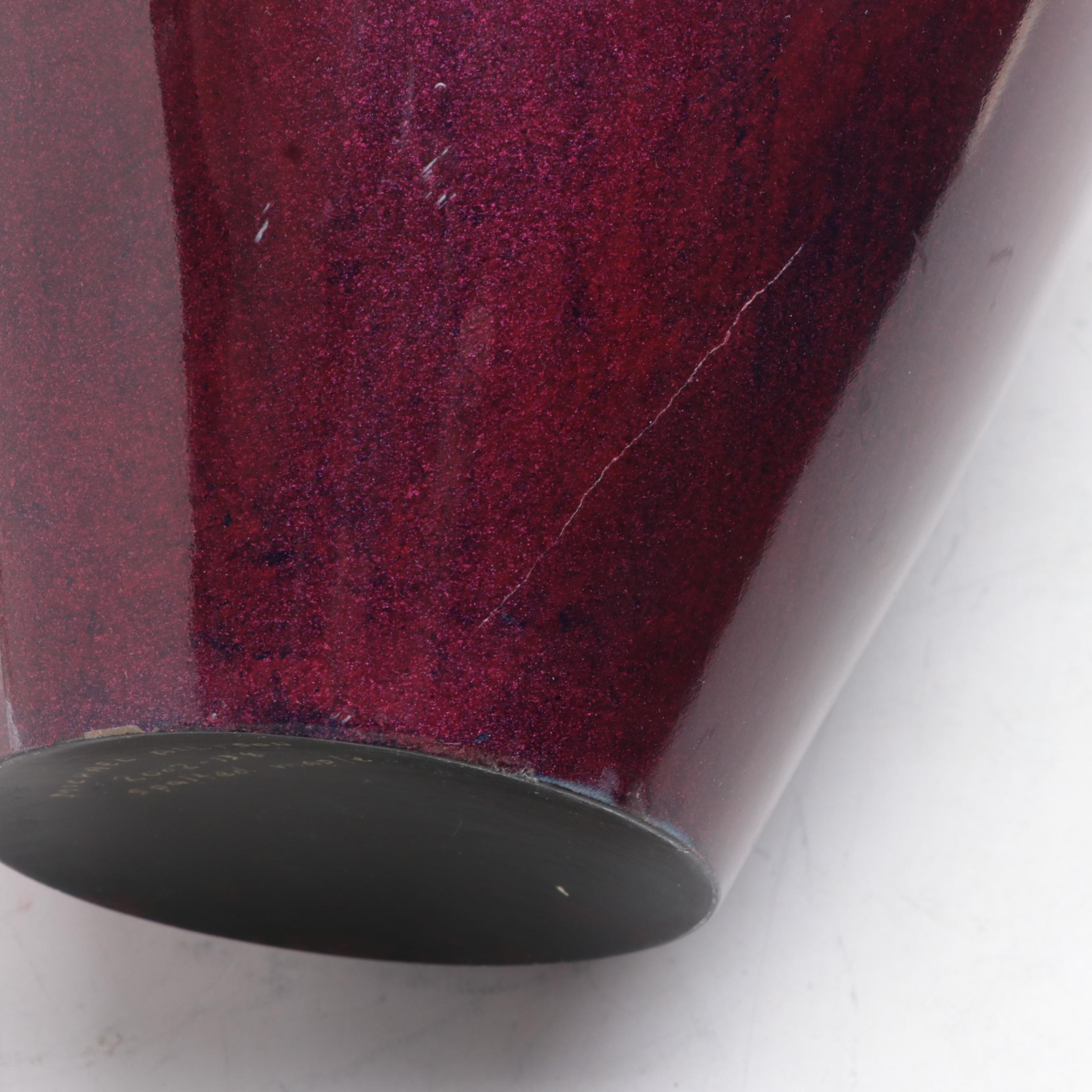 Michael Allison Turned and Dyed Spalted Maple Vase, 2002