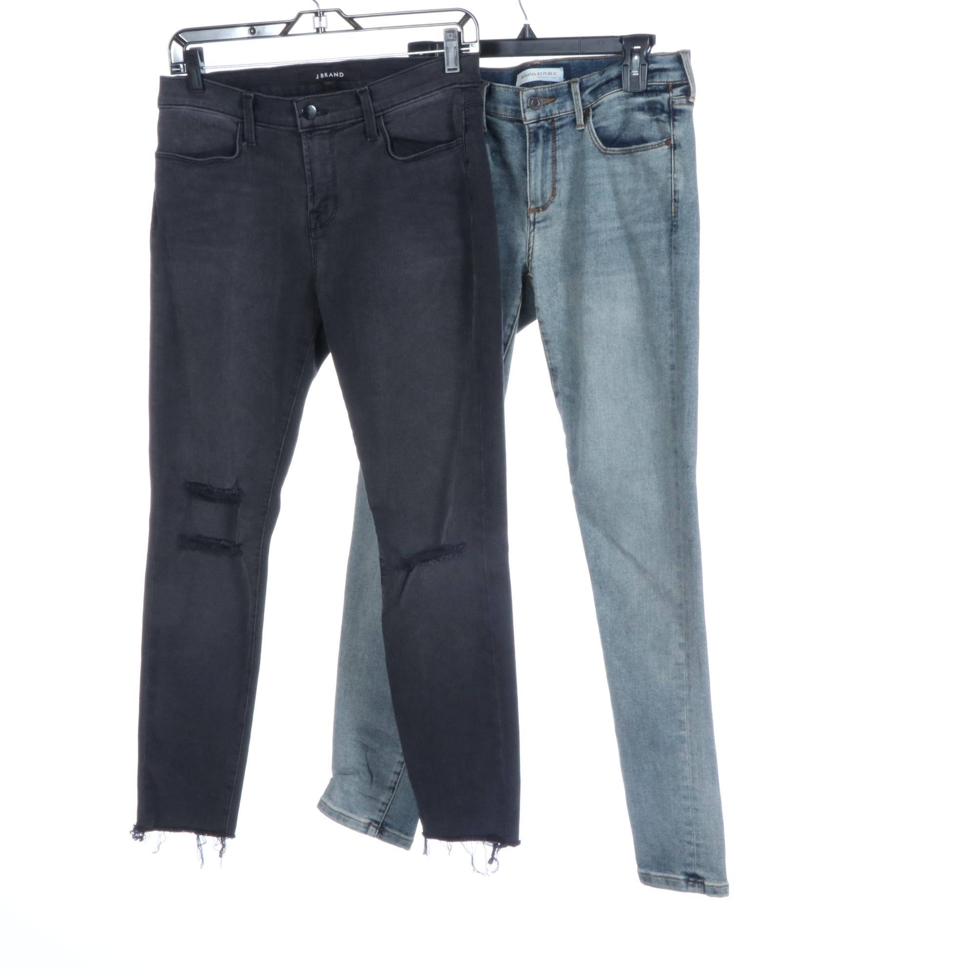 AG, AGOLDE, J Brand, and Banana Republic Embossed Jeans