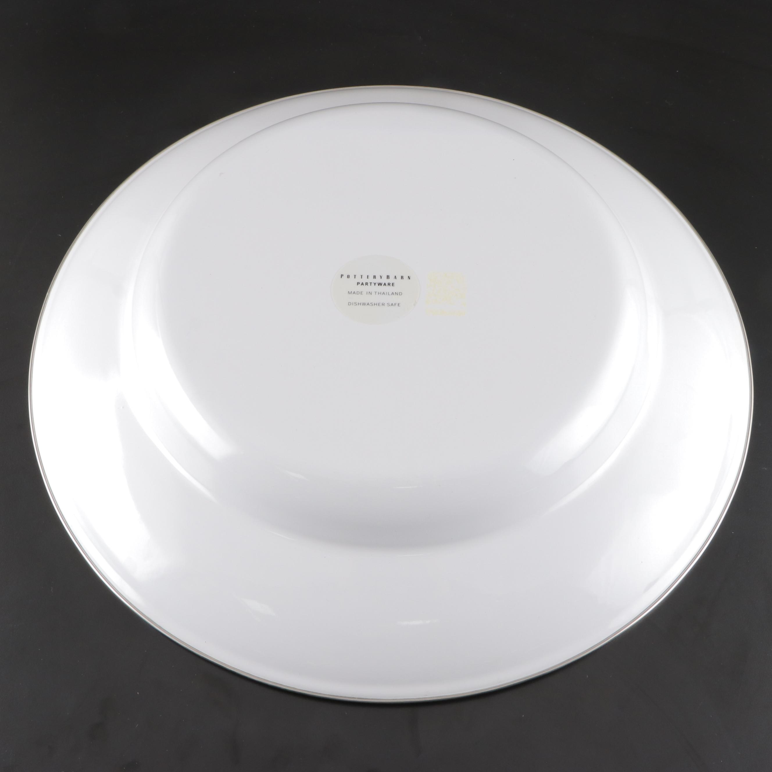 Hacienda Real Pewter Cabbage Bowl and Pottery Barn Serving Bowl