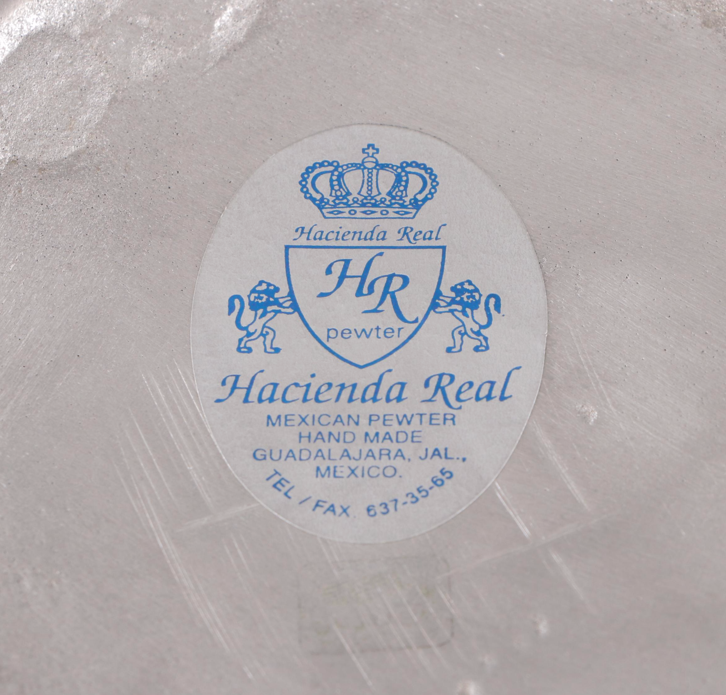 Hacienda Real Pewter Cabbage Bowl and Pottery Barn Serving Bowl