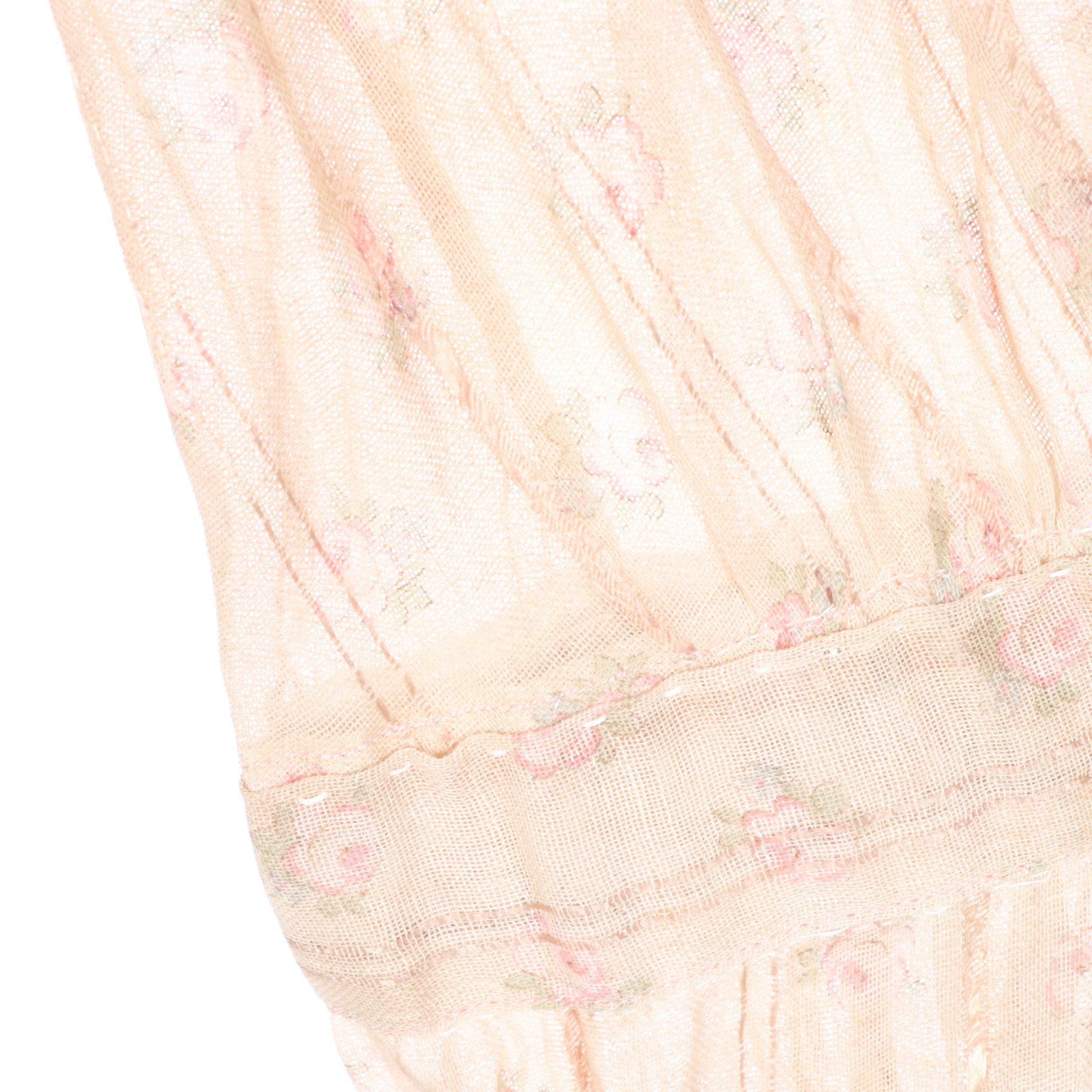 Day Dress in Embroidered Cotton Mull with Lace, Late 19th/Early 20th Century