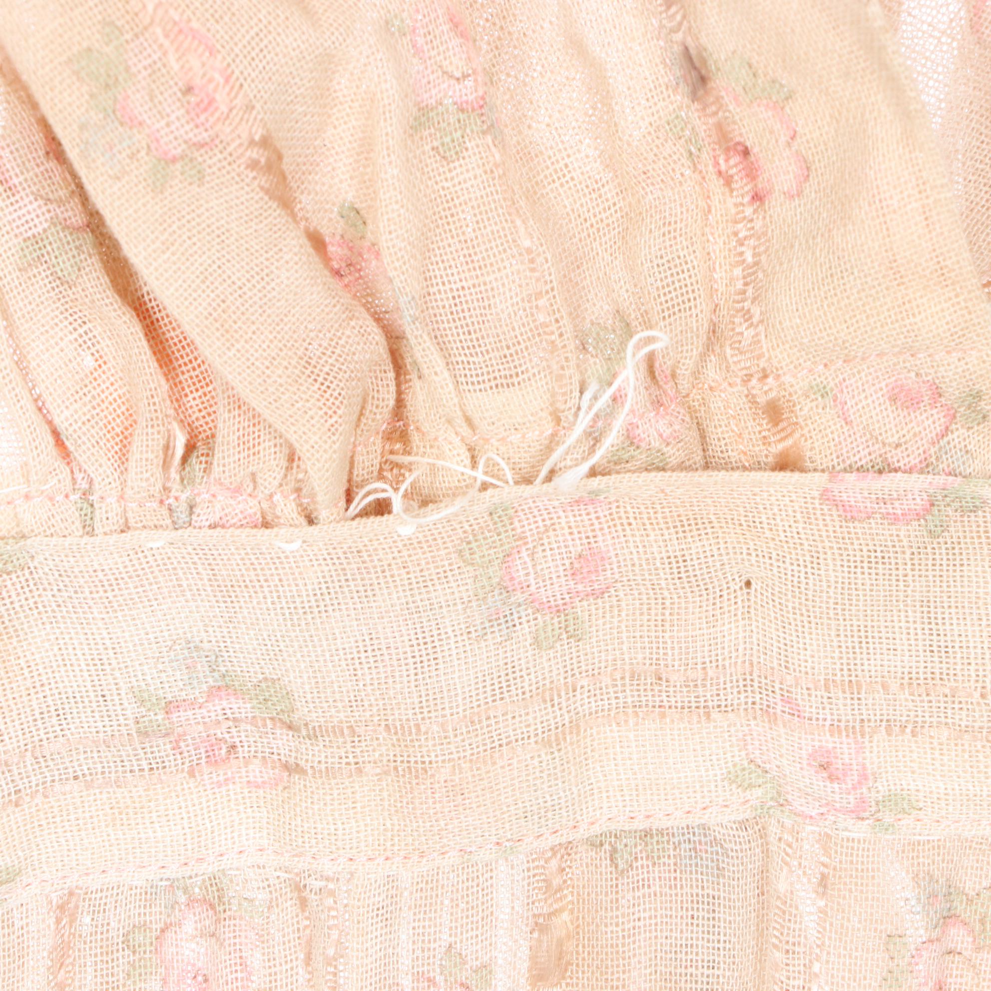 Day Dress in Embroidered Cotton Mull with Lace, Late 19th/Early 20th Century