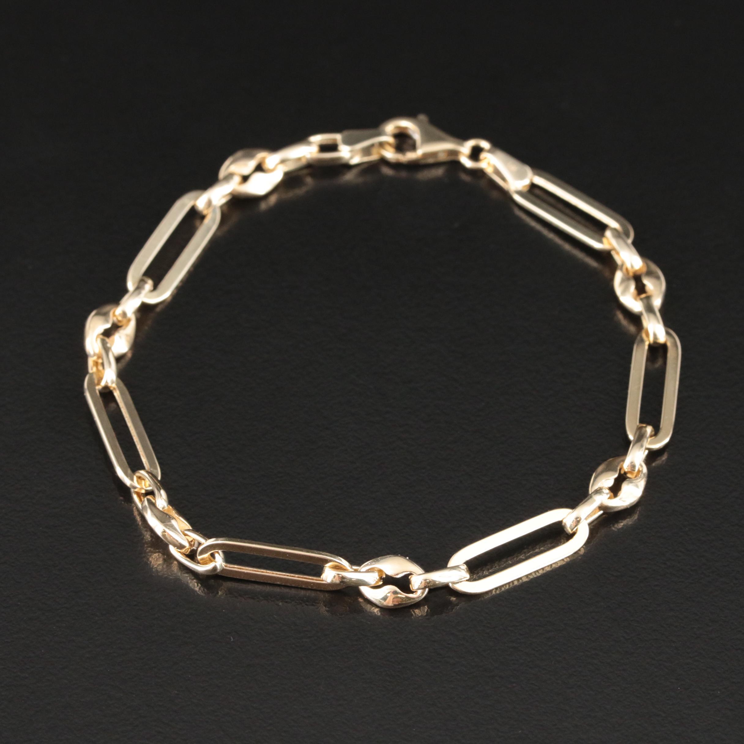 14K Fancy Link Bracelet