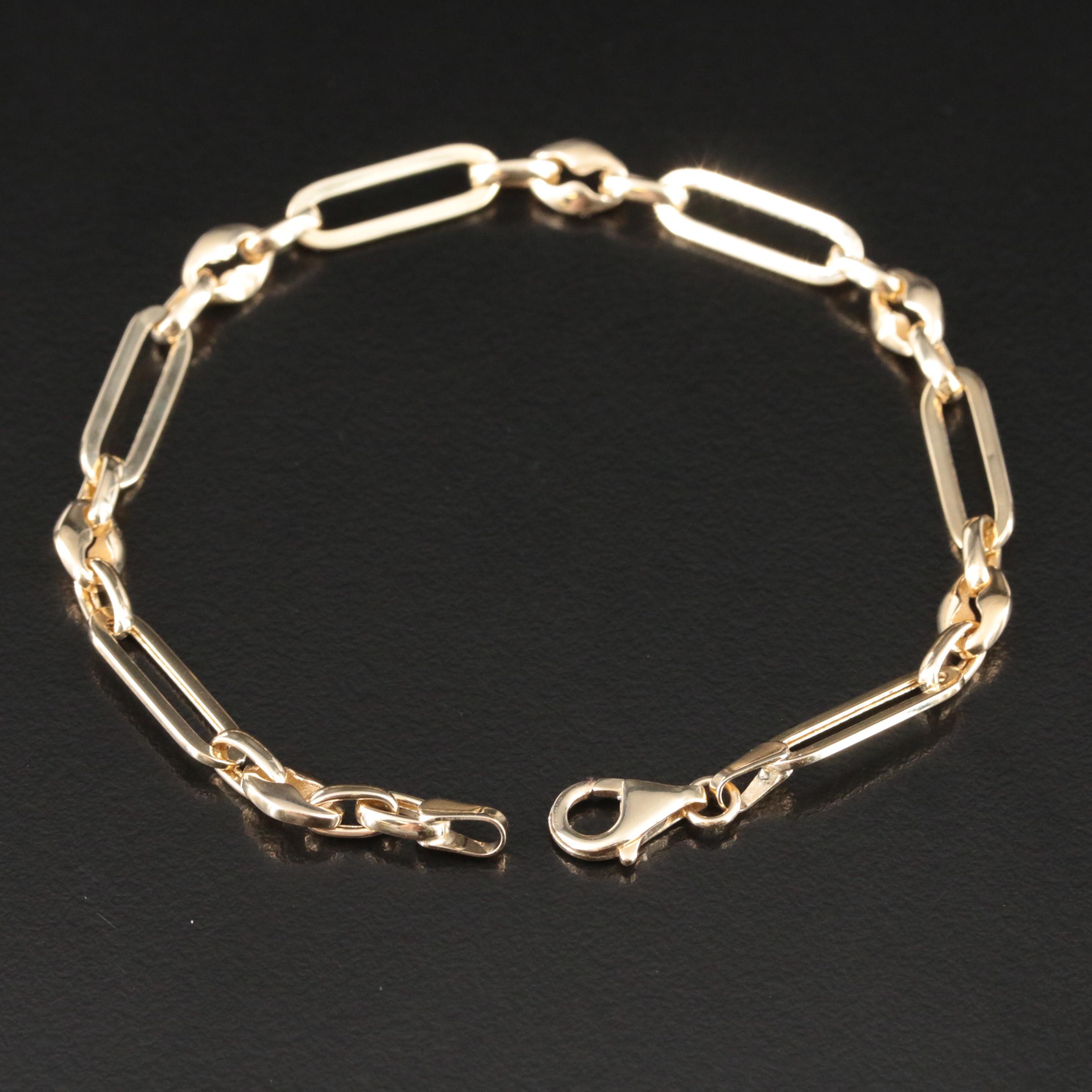 14K Fancy Link Bracelet