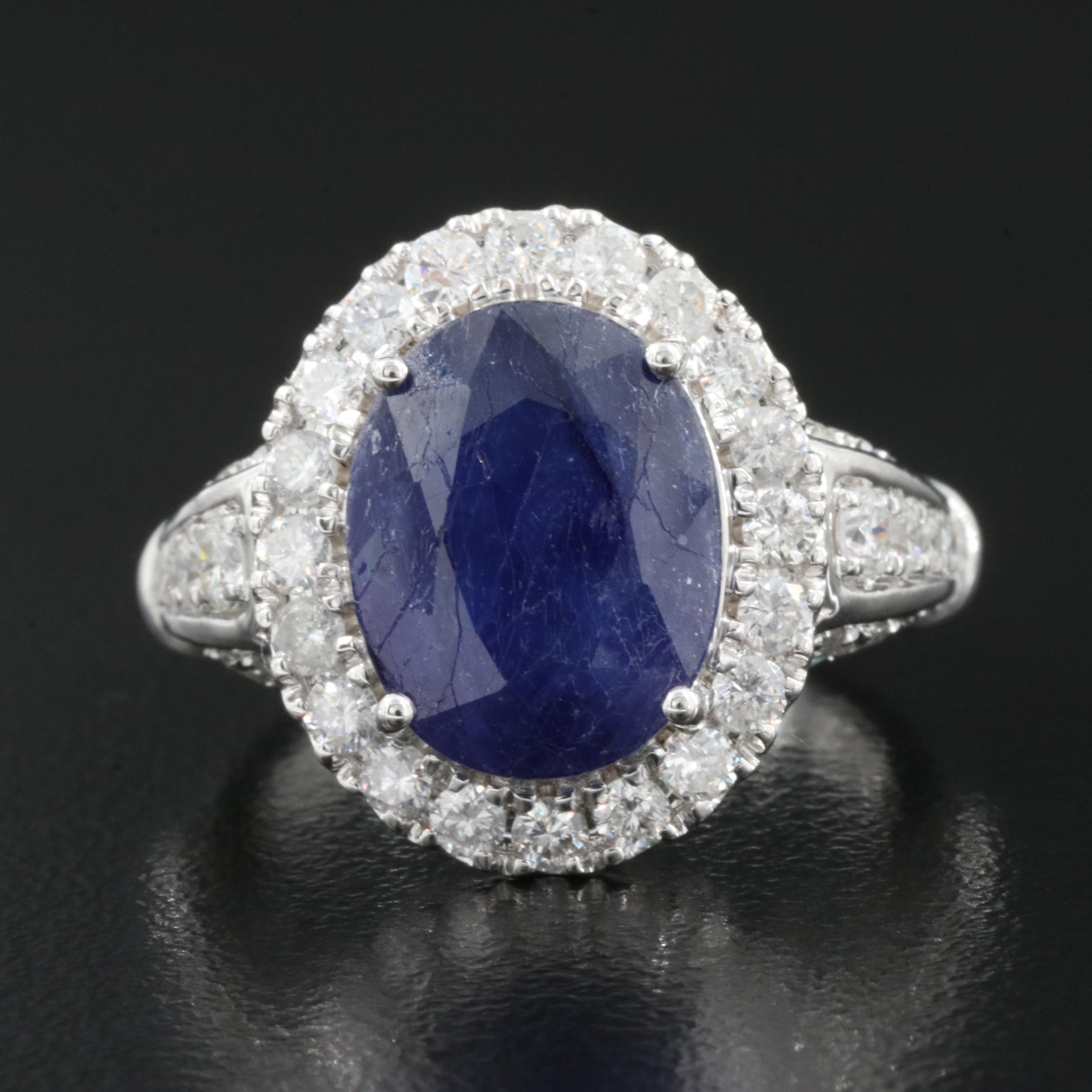 14K Corundum and 1.45 CTW Diamond Ring