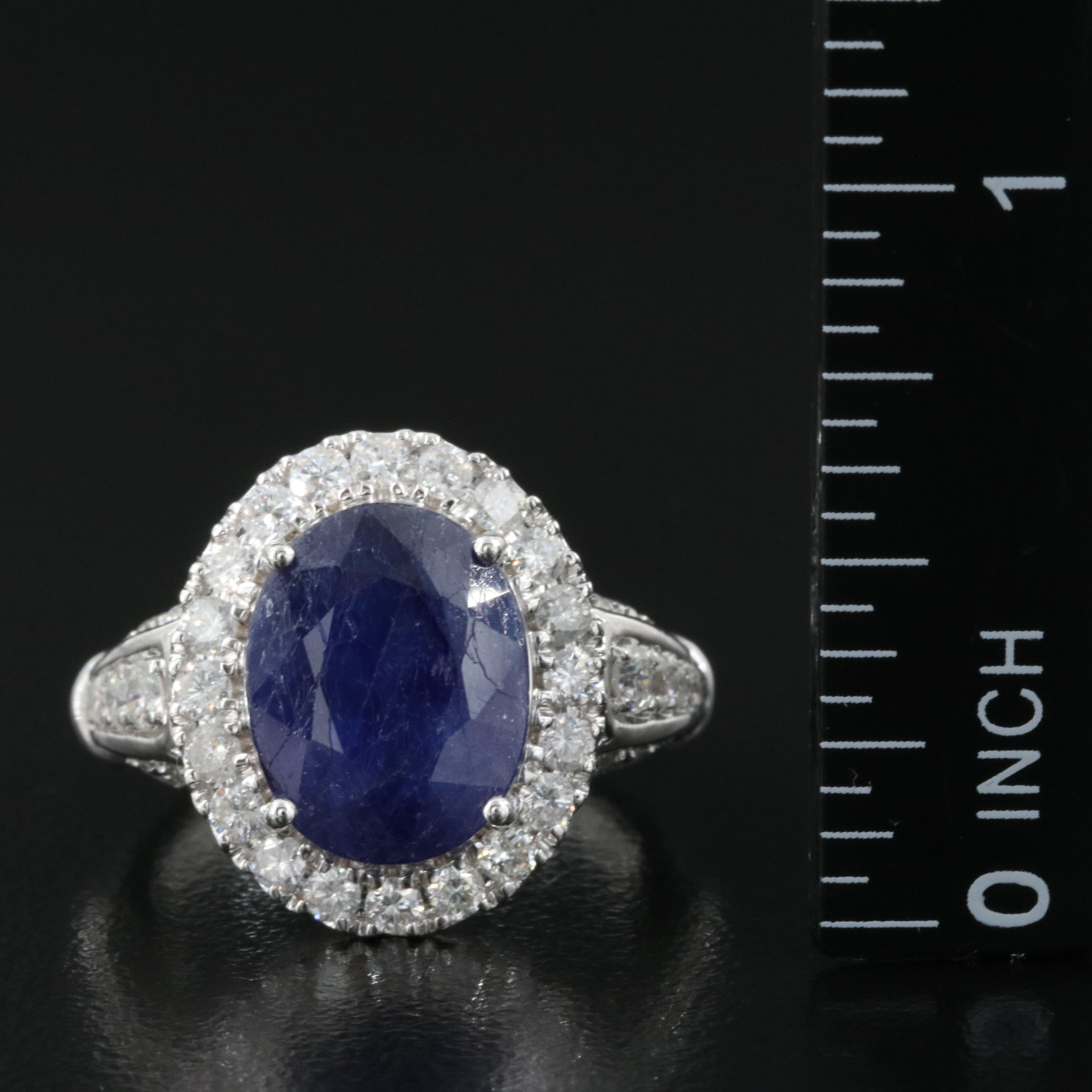 14K Corundum and 1.45 CTW Diamond Ring