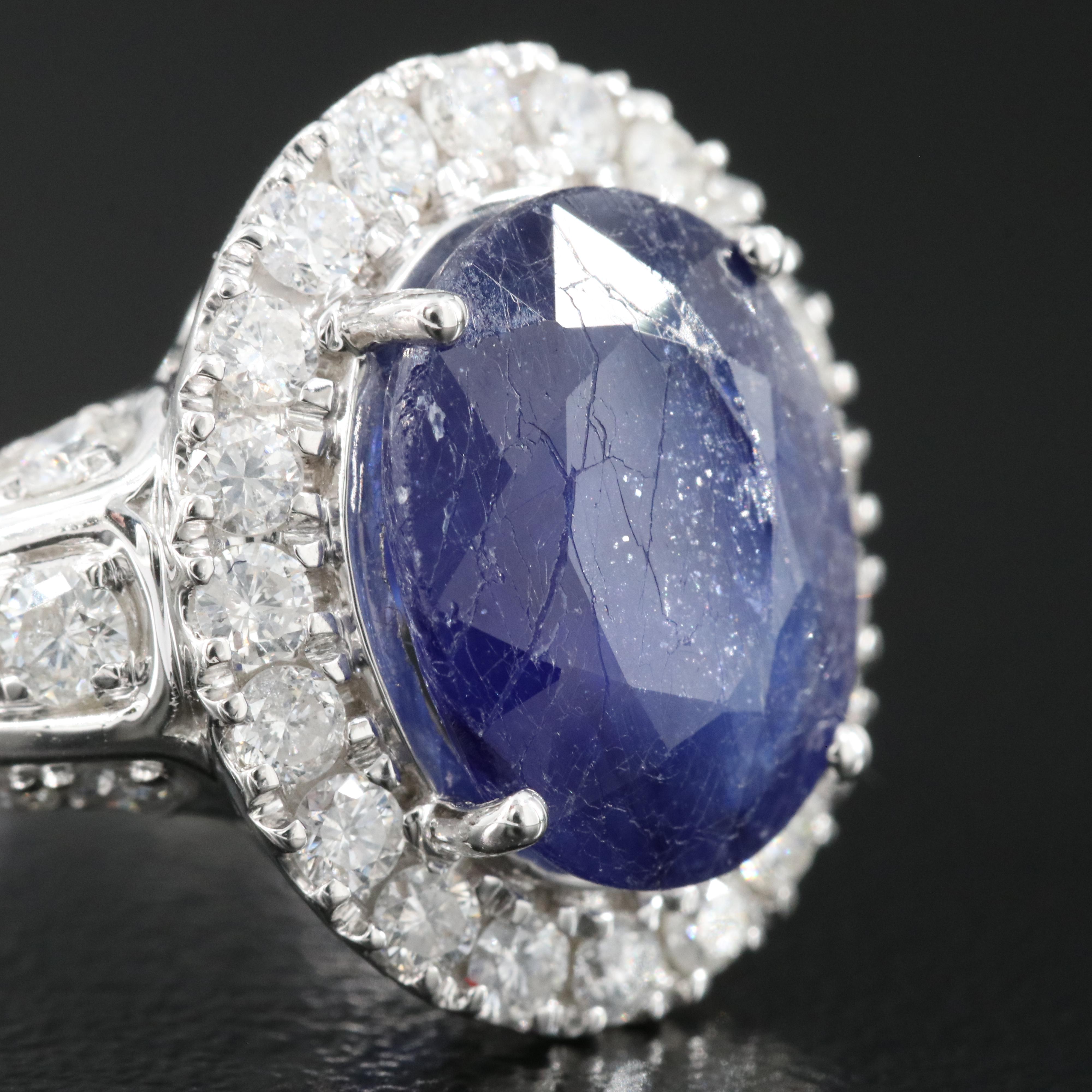 14K Corundum and 1.45 CTW Diamond Ring