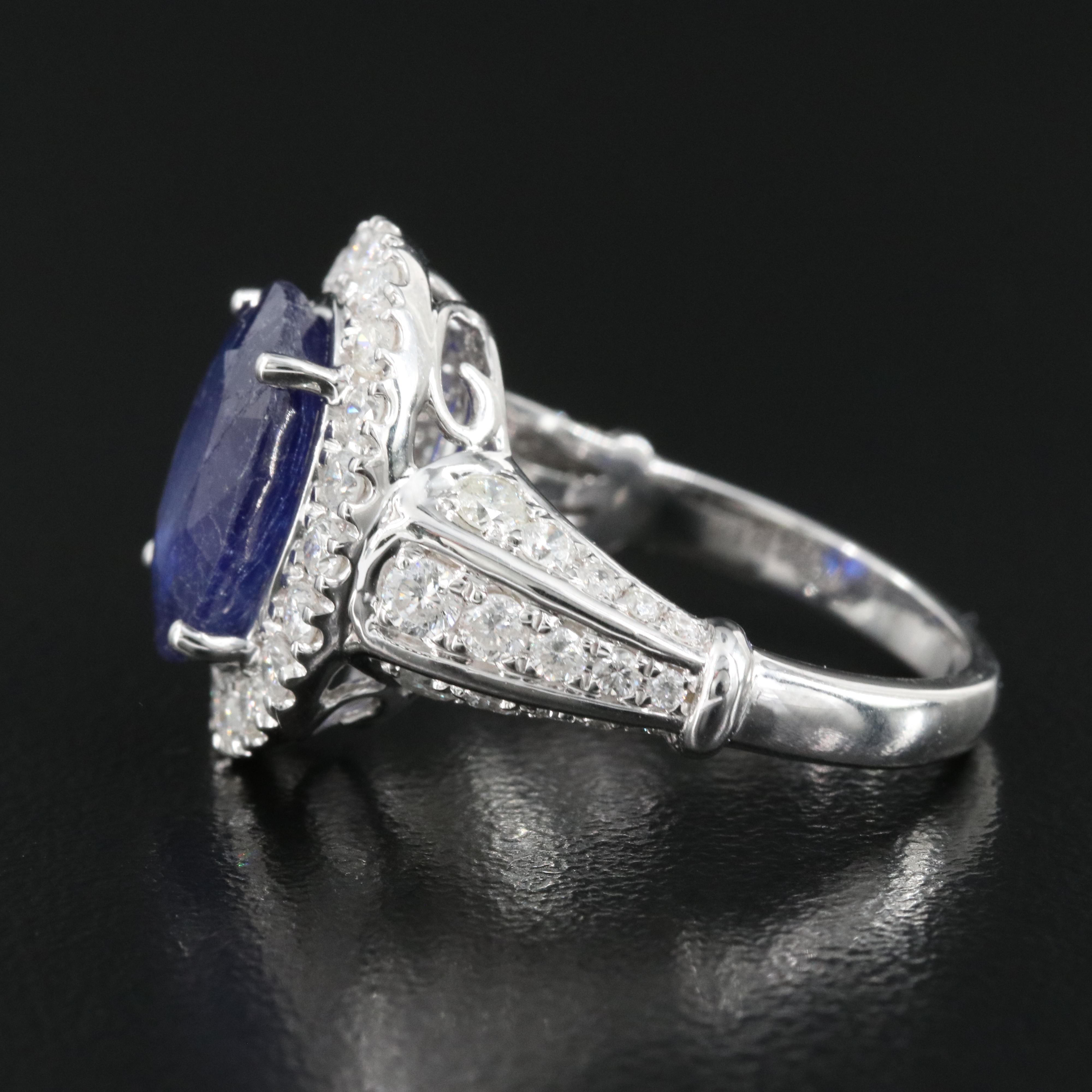 14K Corundum and 1.45 CTW Diamond Ring