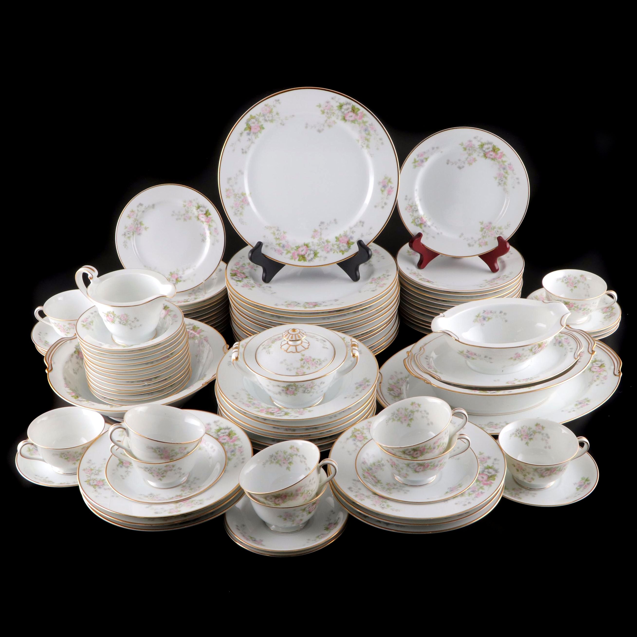Noritake Japanese Bone China "Touraine" Dinnerware and Serving Pieces, 1945-1952