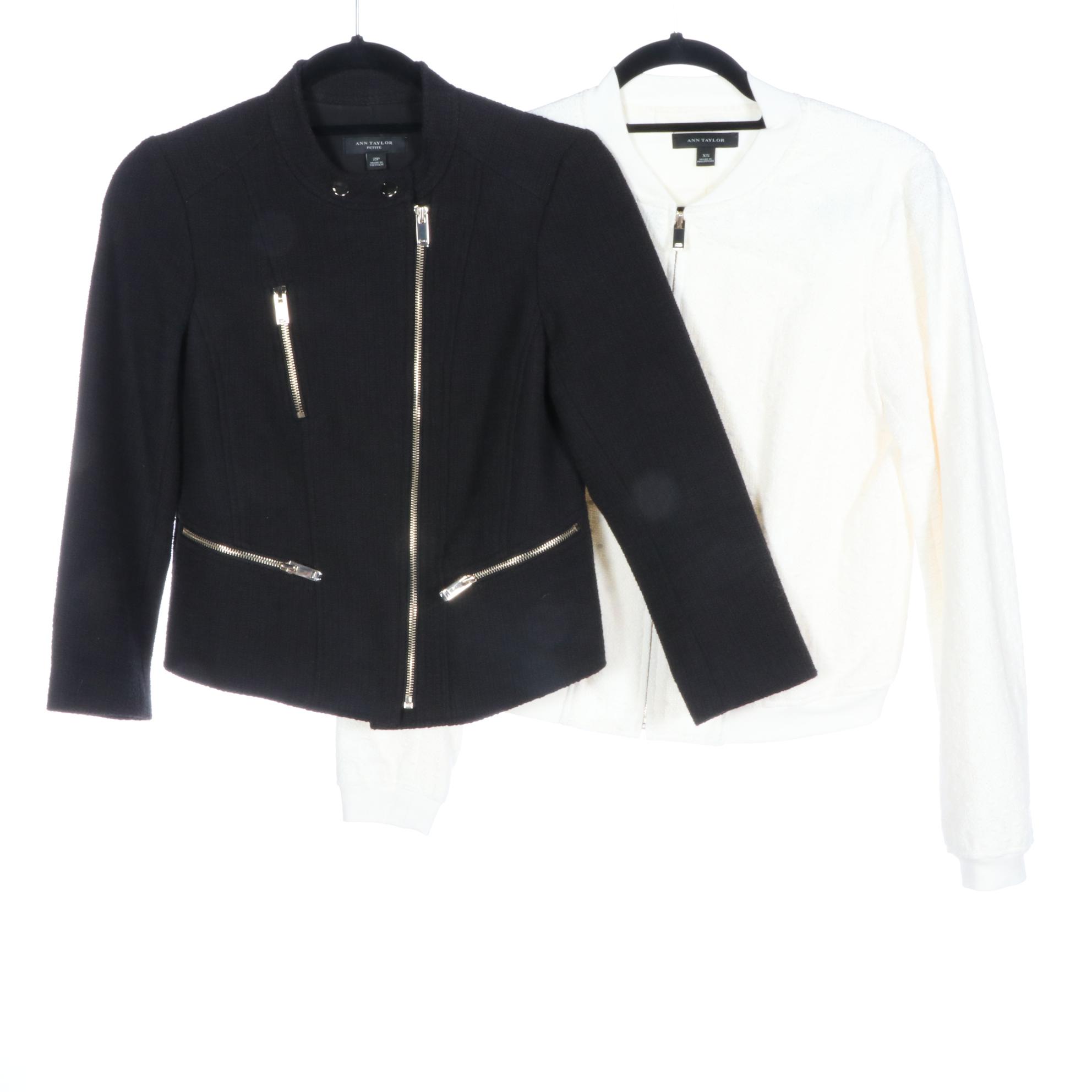 Kate Spade New York Embroidered Wrap Scarf with Ann Taylor Jackets and Sweater