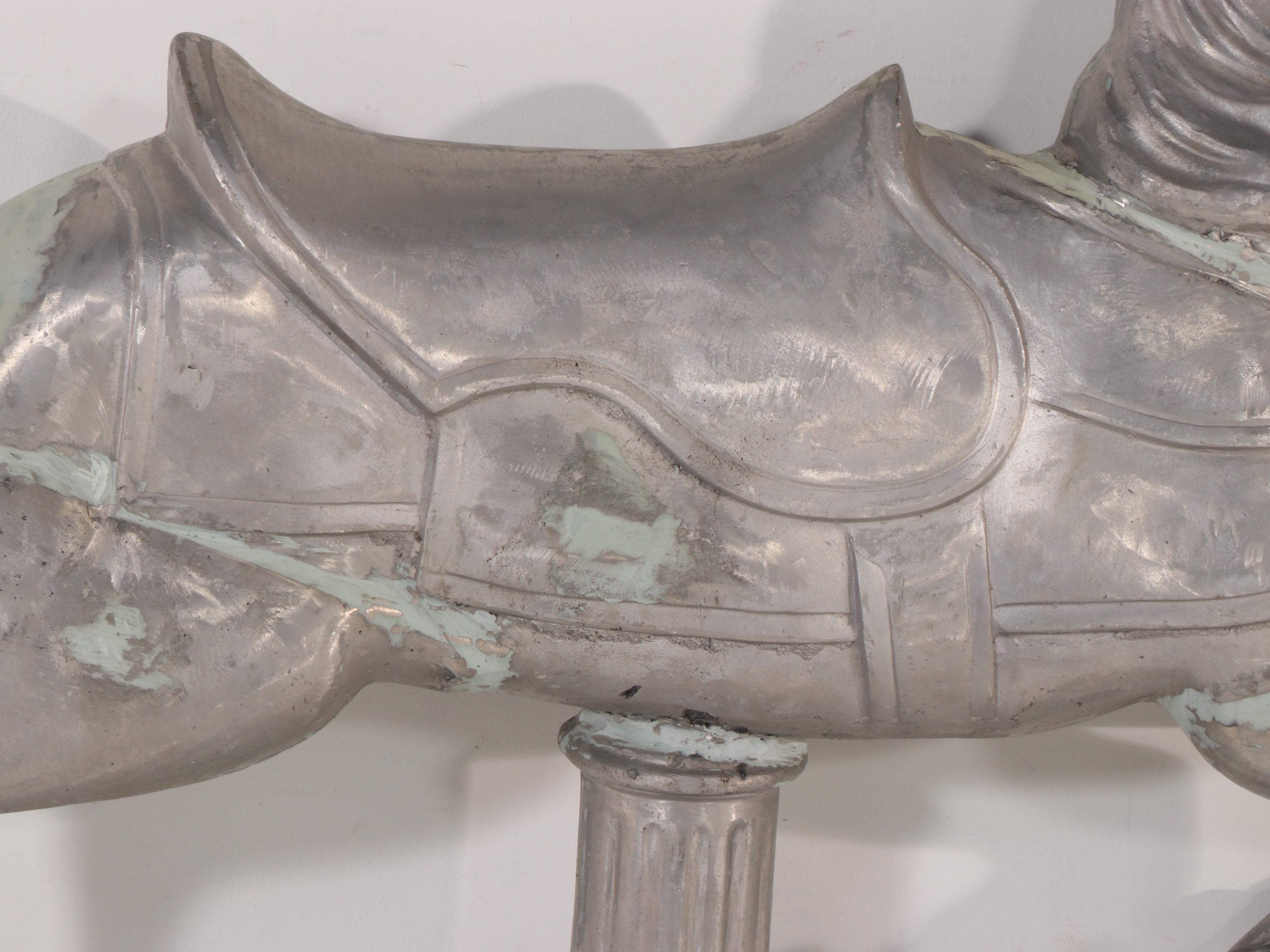 Coca-Cola Cast Aluminum Carousel Style Horse, Mid-20th Century