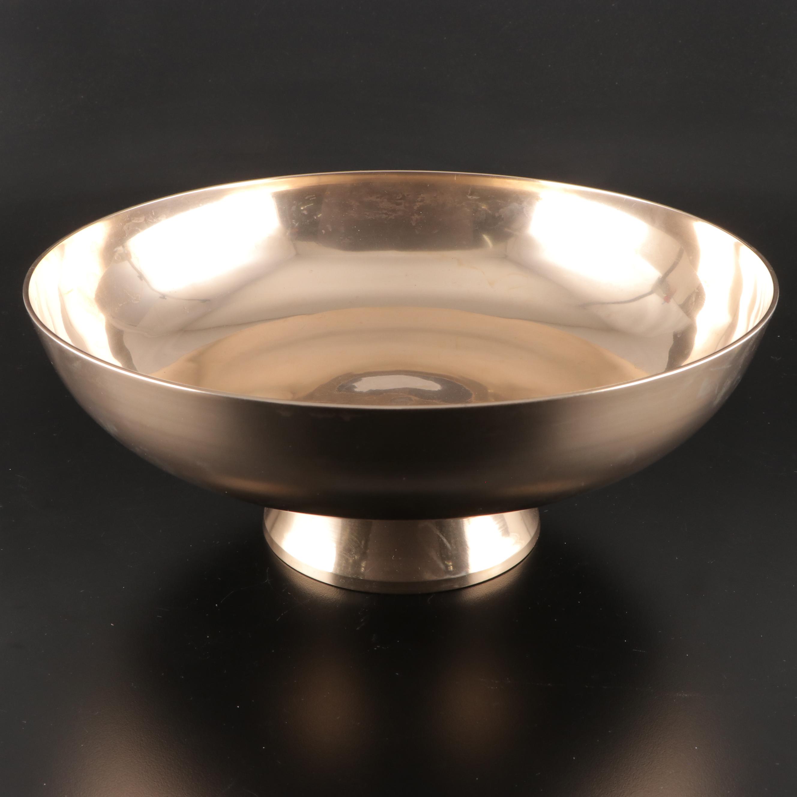 Korean Silver Plate Footed Bowl