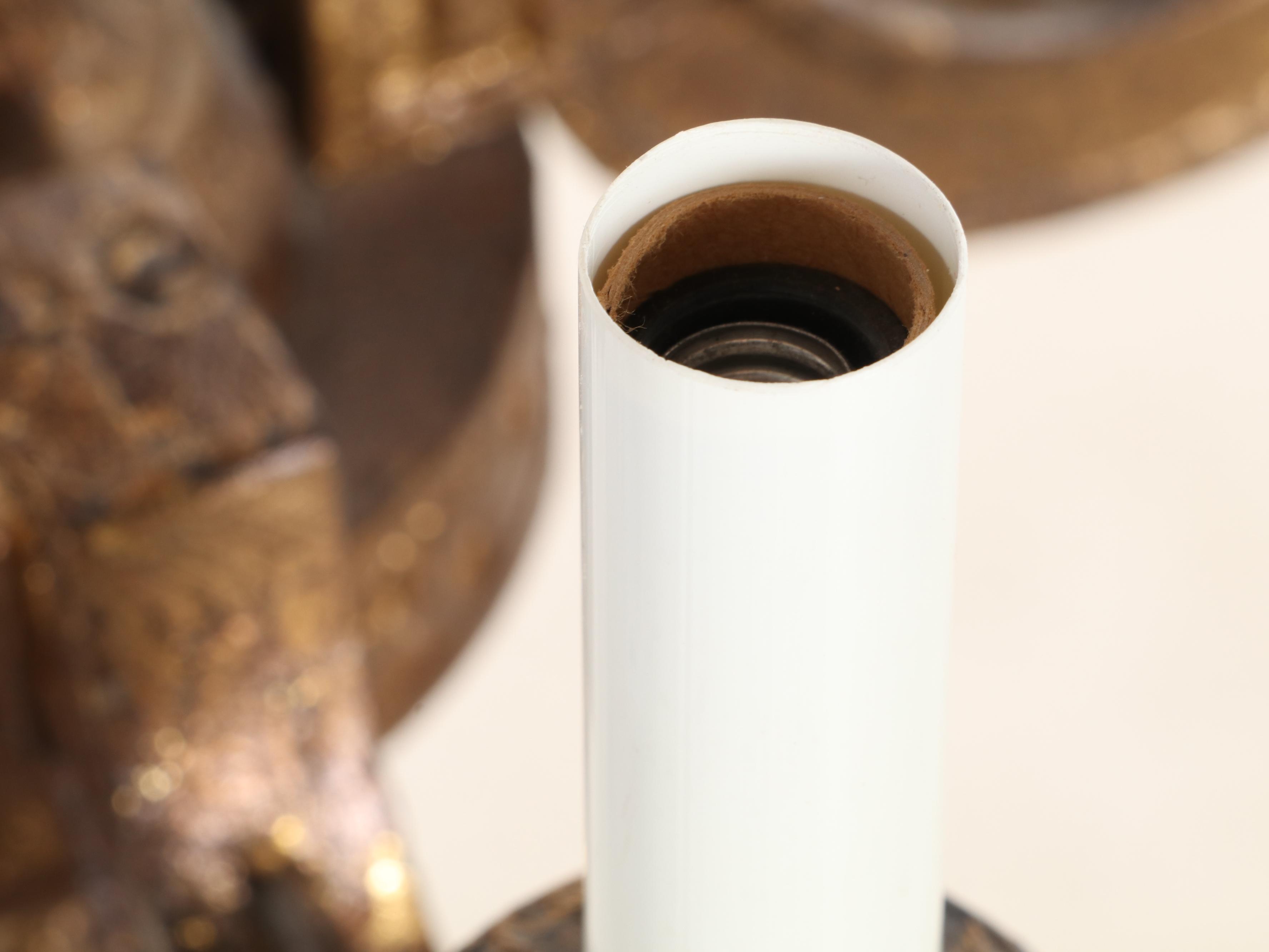 Neoclassical Gilt Metal Four-Arm Chandelier