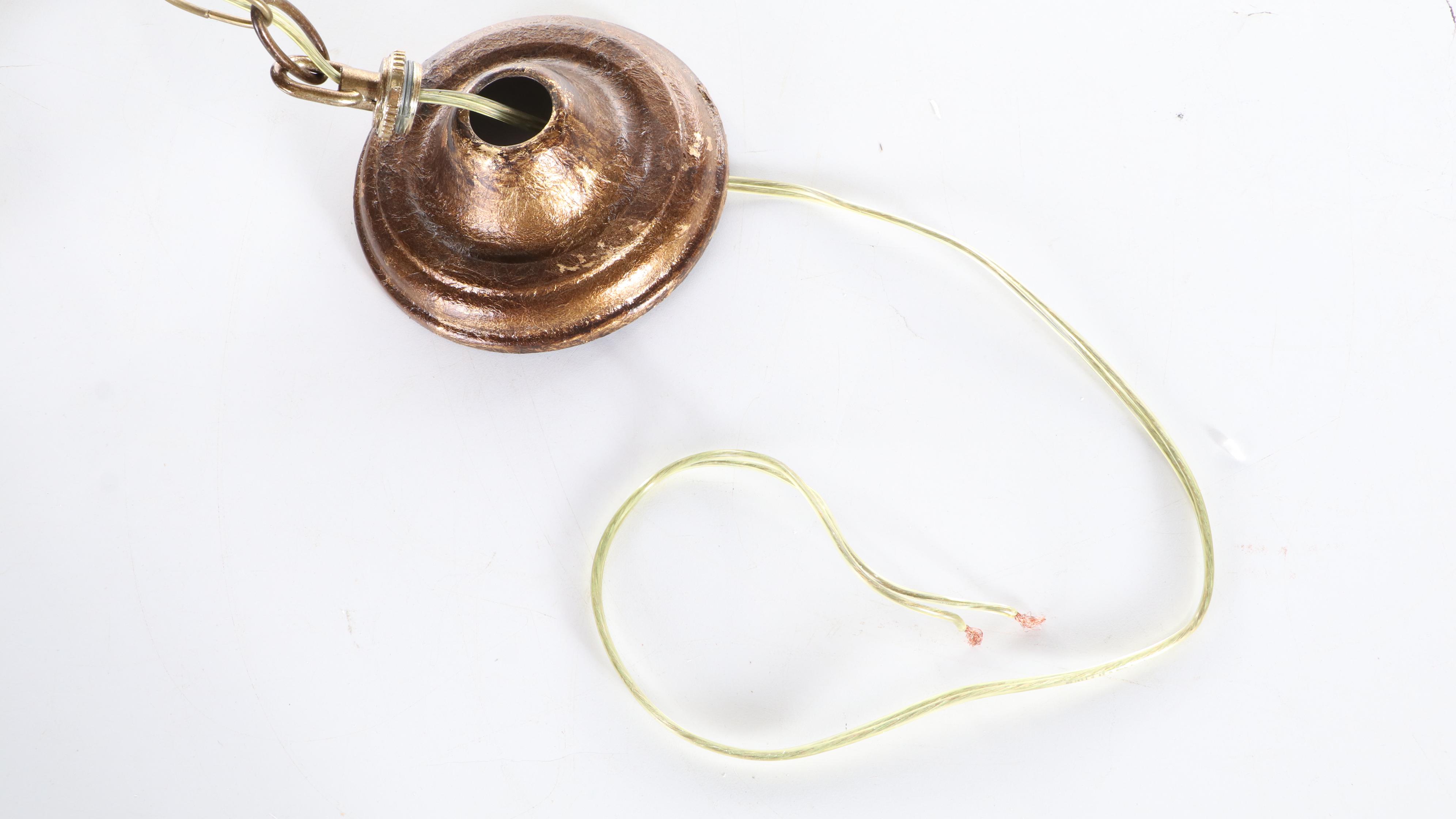 Neoclassical Gilt Metal Four-Arm Chandelier