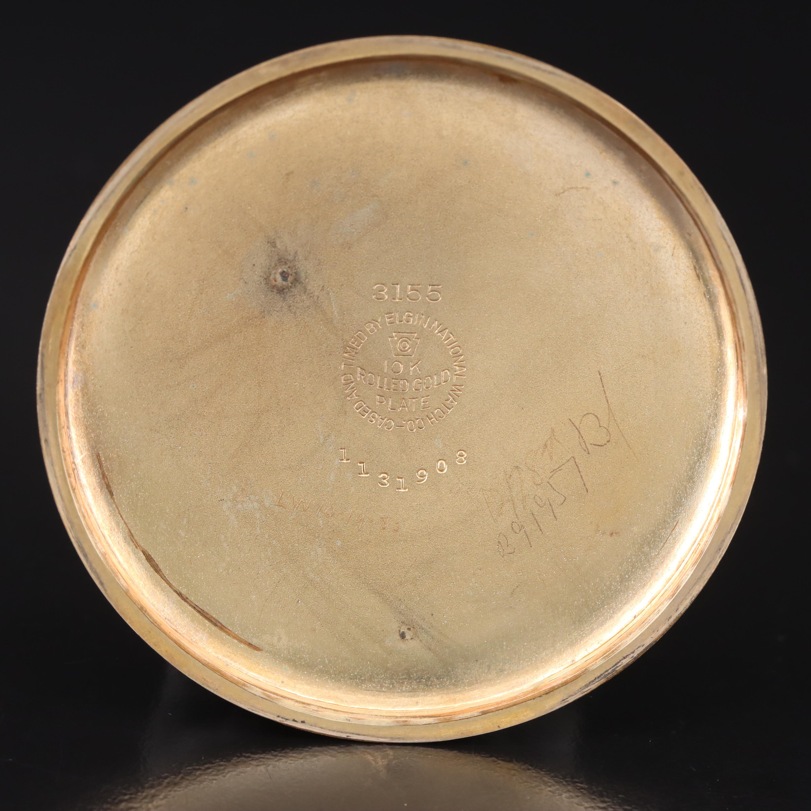 1951 Elgin Gold-Plated Pocket Watch