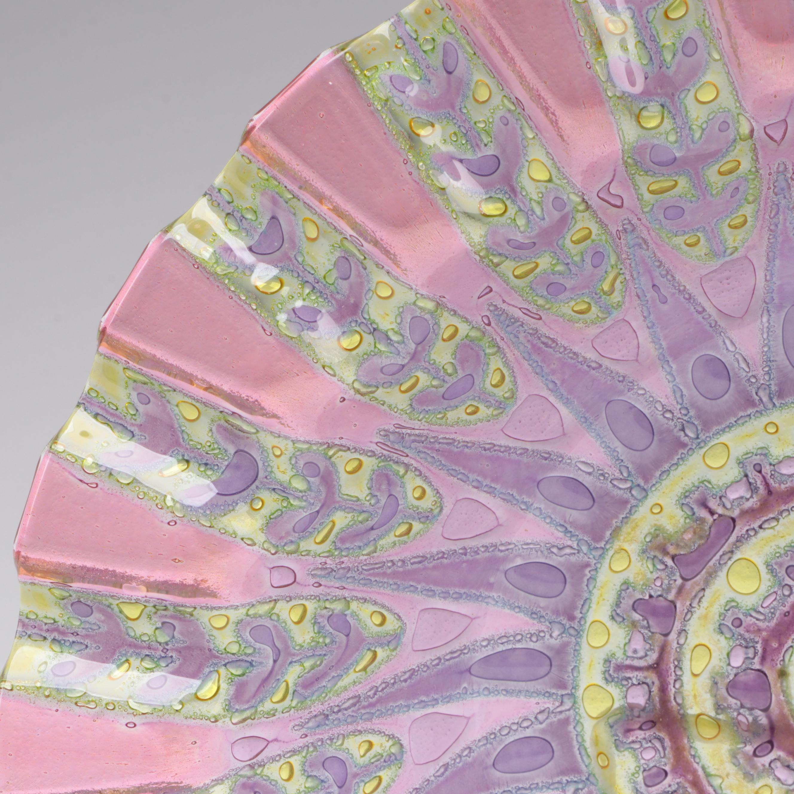 Higgins Fused Glass Fluted Bowl