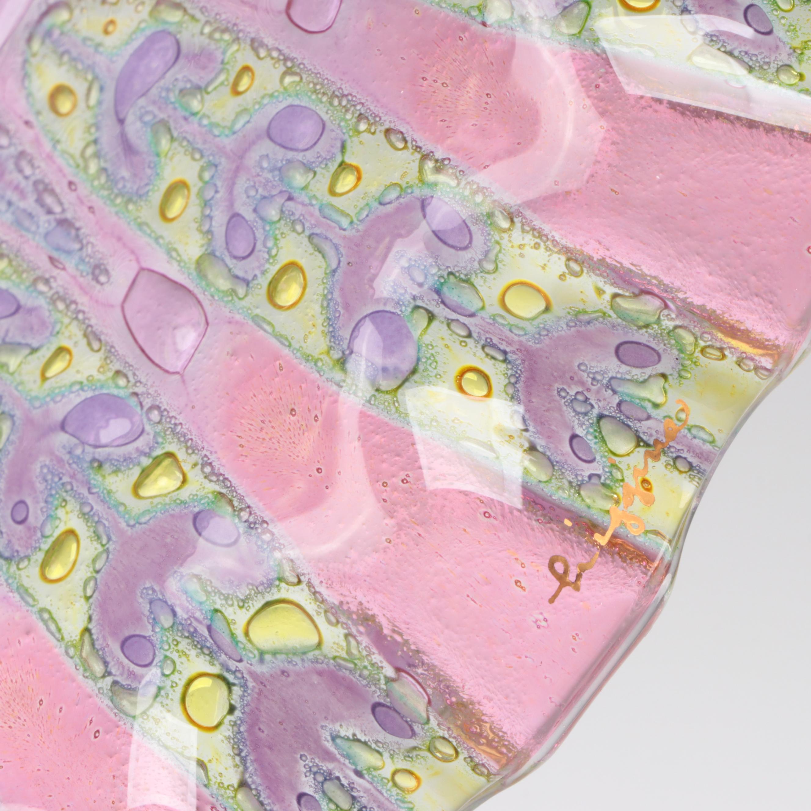 Higgins Fused Glass Fluted Bowl