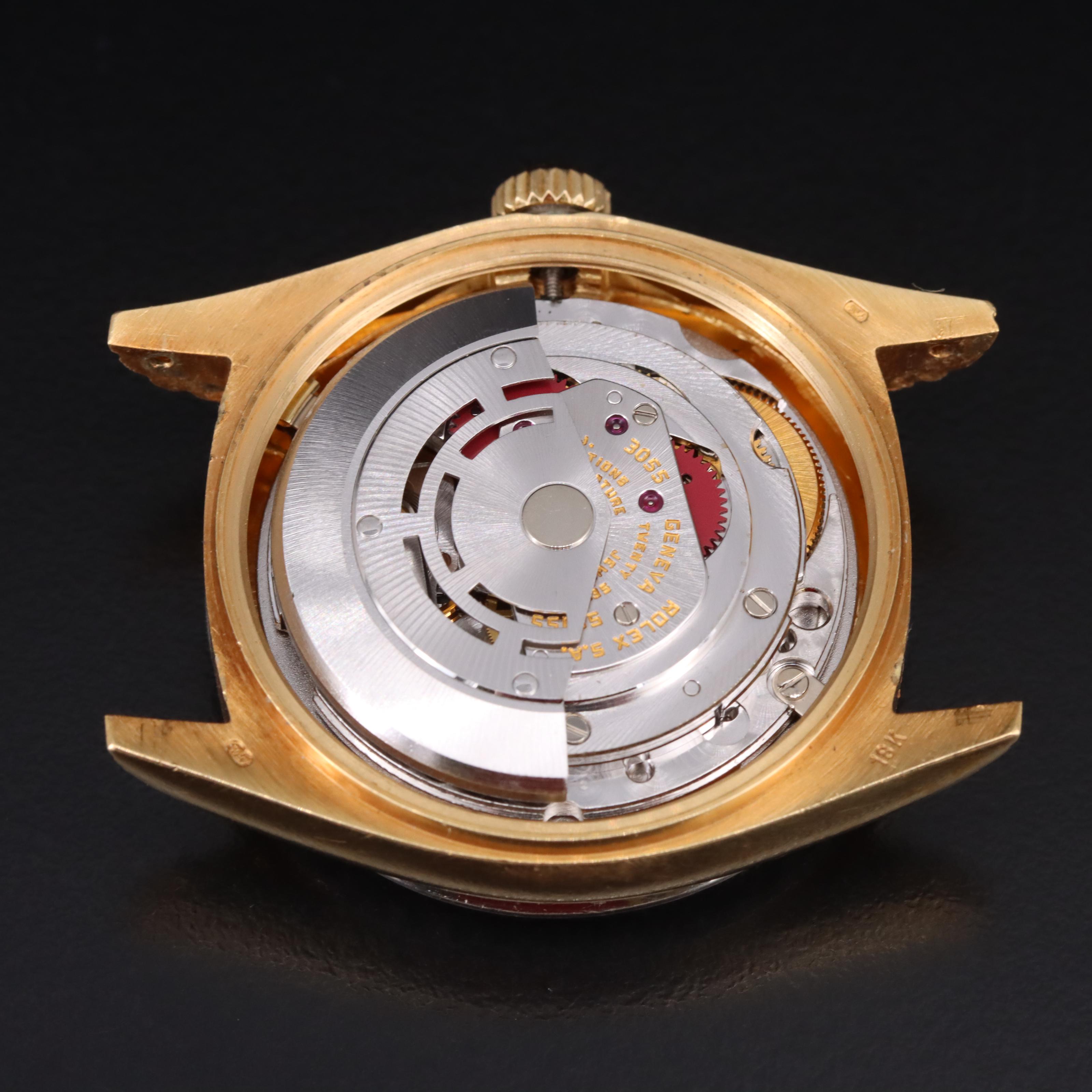 18K Rolex Oyster Perpetual Day-Date 1.06 CTW Diamond Bezel and Dial Watch