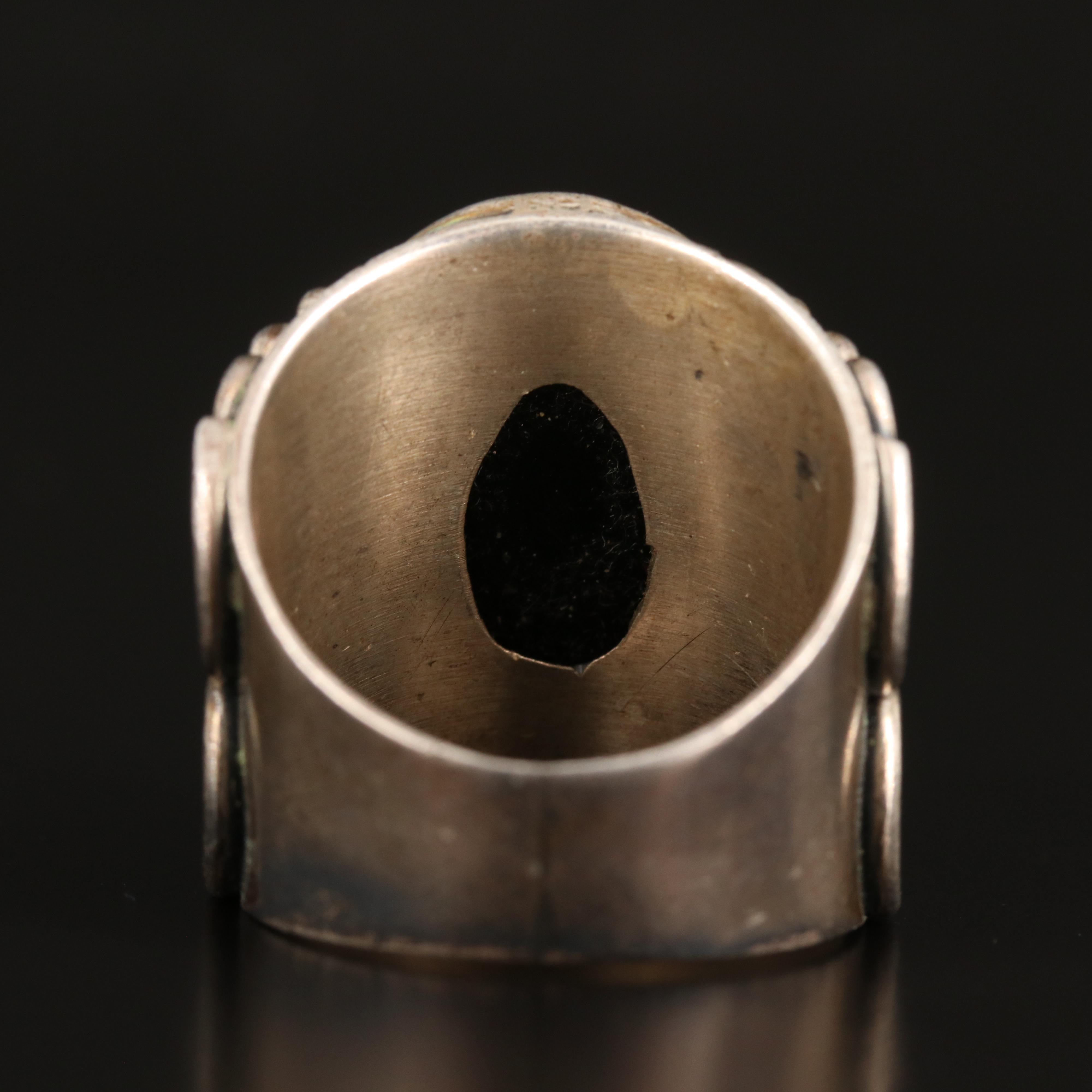 Vintage Sterling Black Onyx Ring