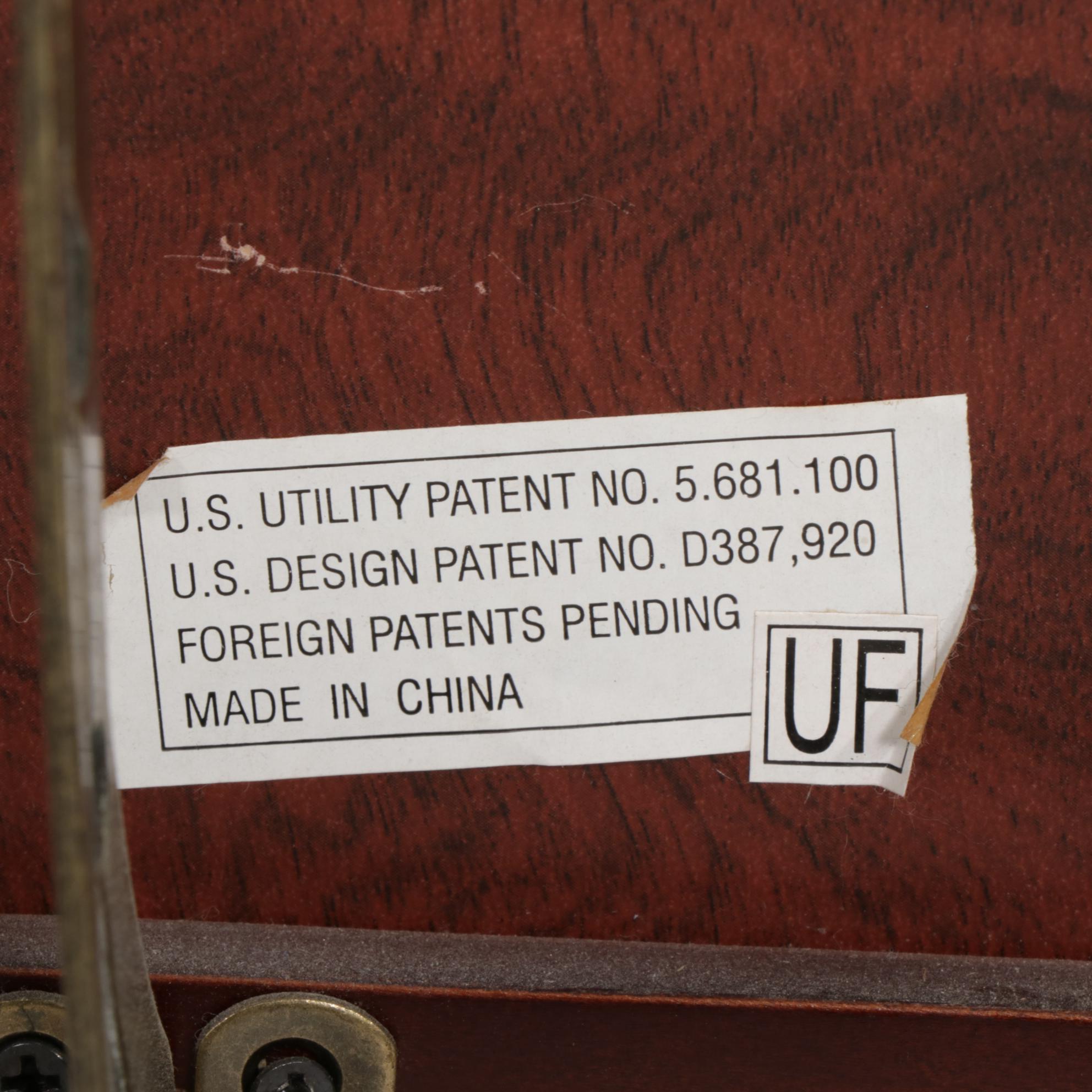 Federal Style Cherry-Stained Floor Mirror with Jewelry Storage, Late 20th C.