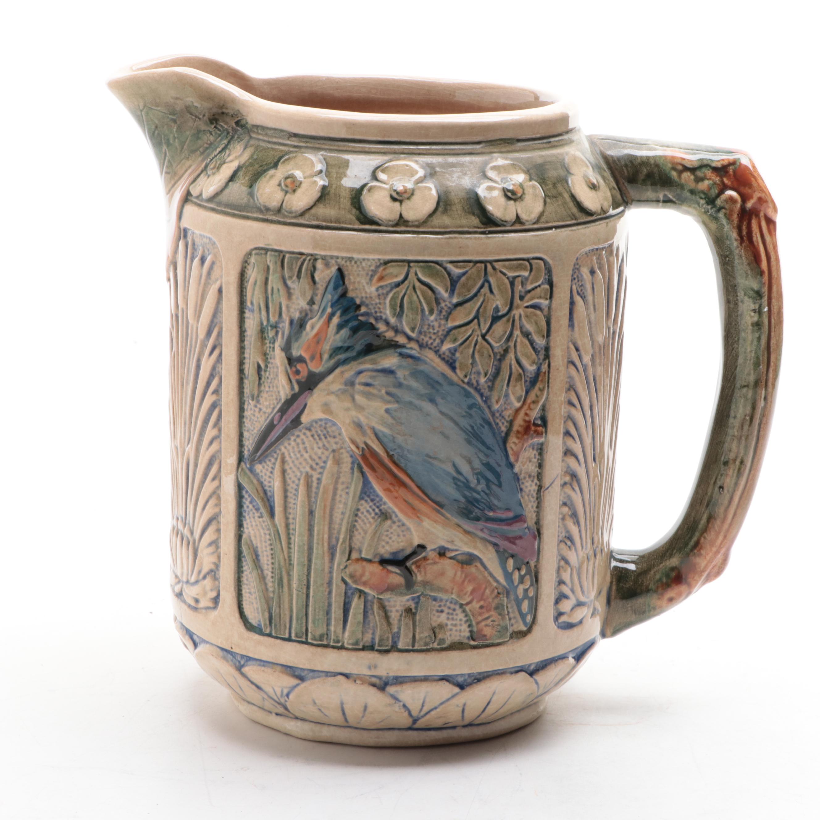 Weller Zona Kingfisher Pitcher, Early 20th Century