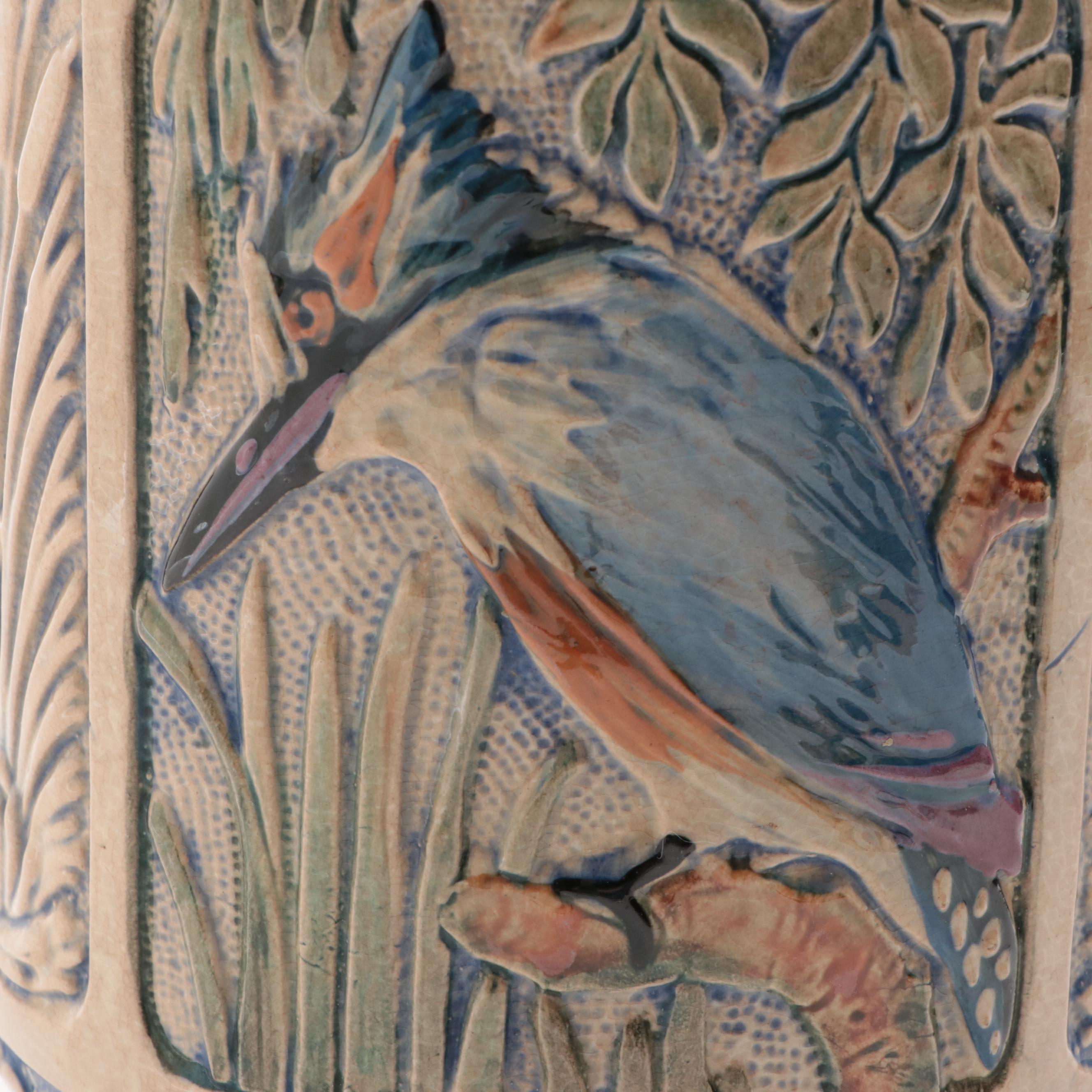 Weller Zona Kingfisher Pitcher, Early 20th Century