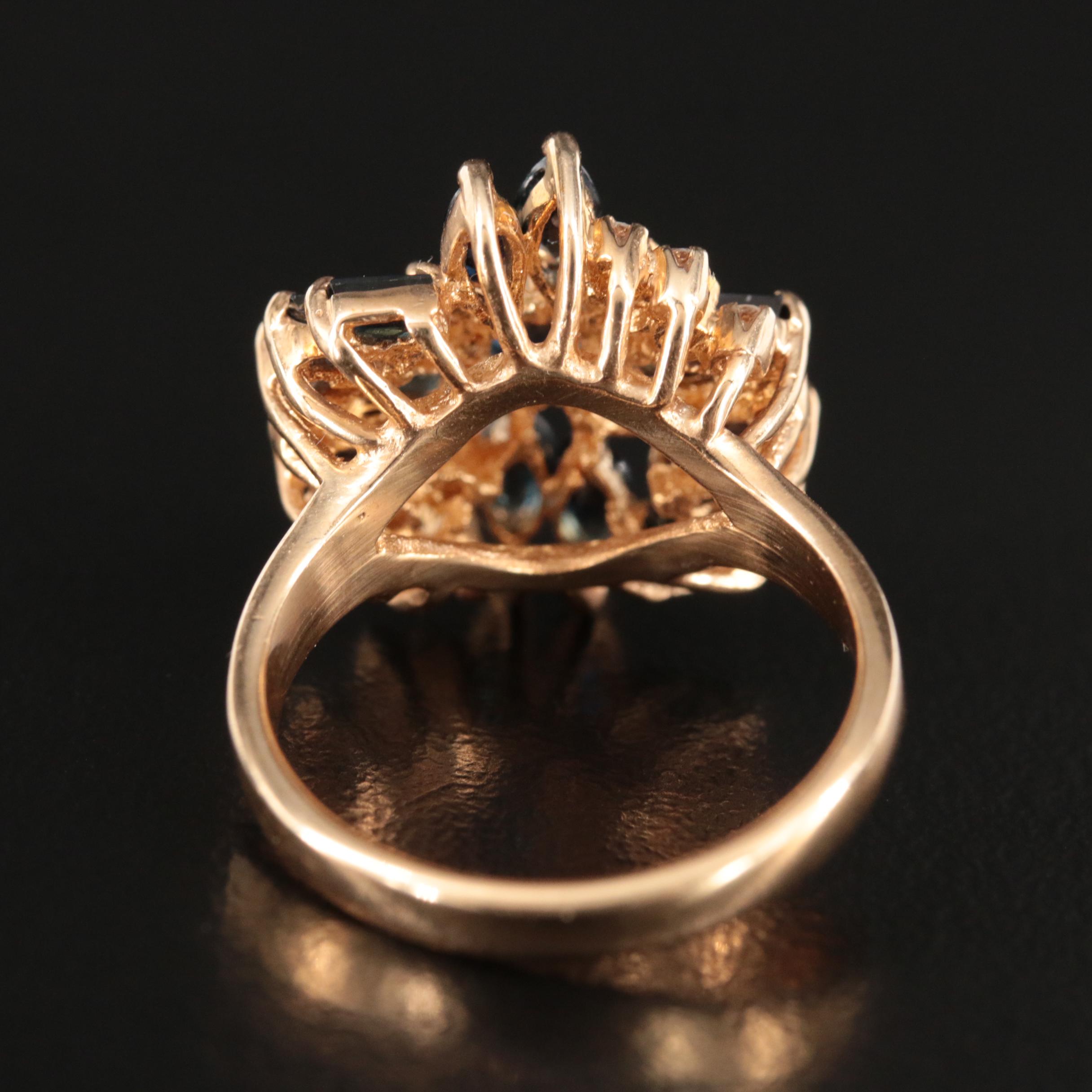 14K Sapphire and Diamond Ring