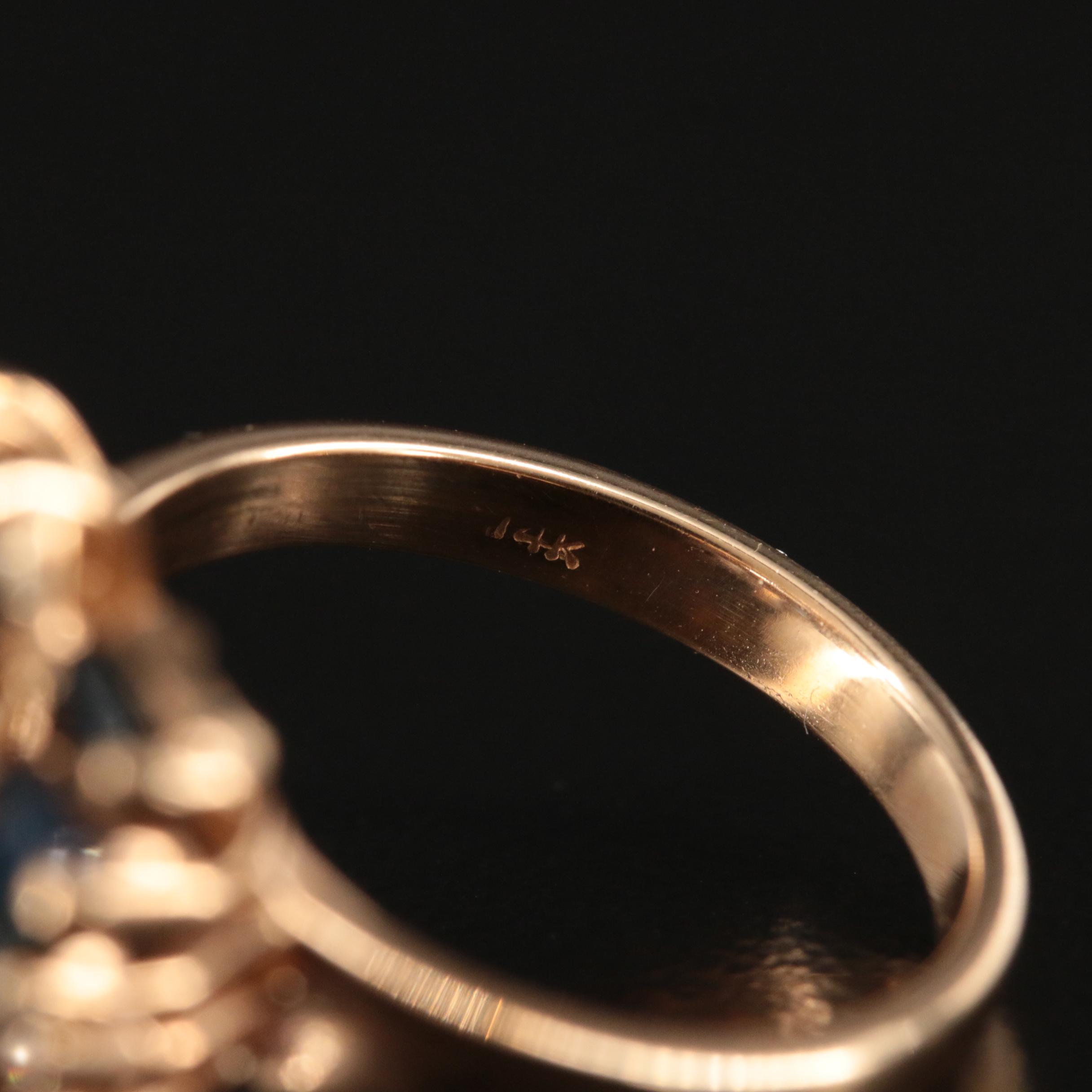 14K Sapphire and Diamond Ring