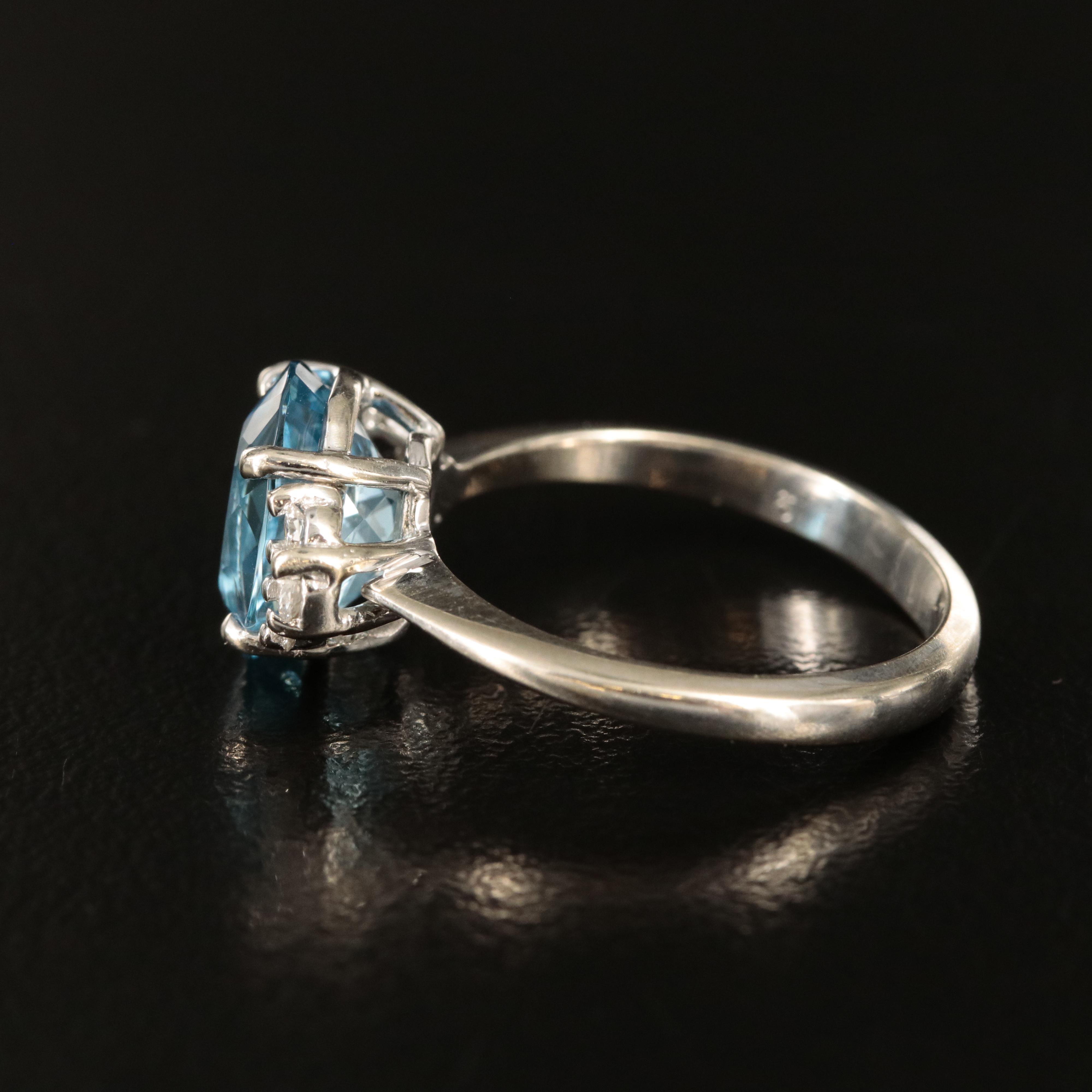 14K Topaz and Diamond Ring