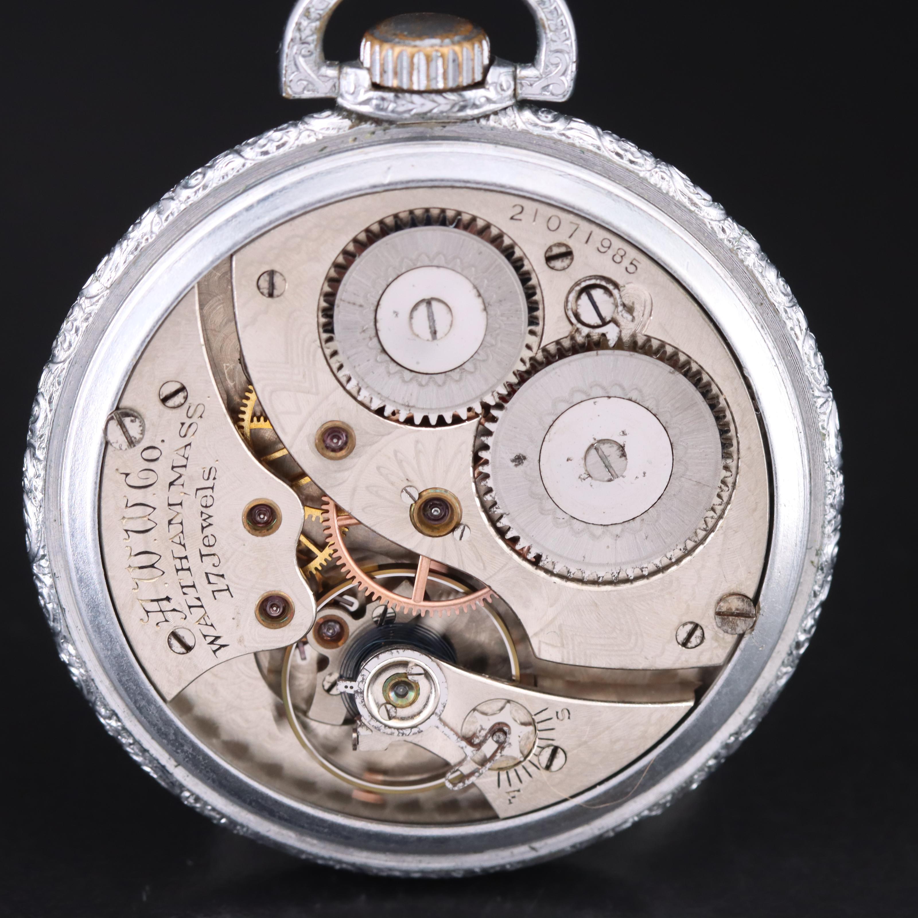 1917 Waltham Side Wound Pocket Watch