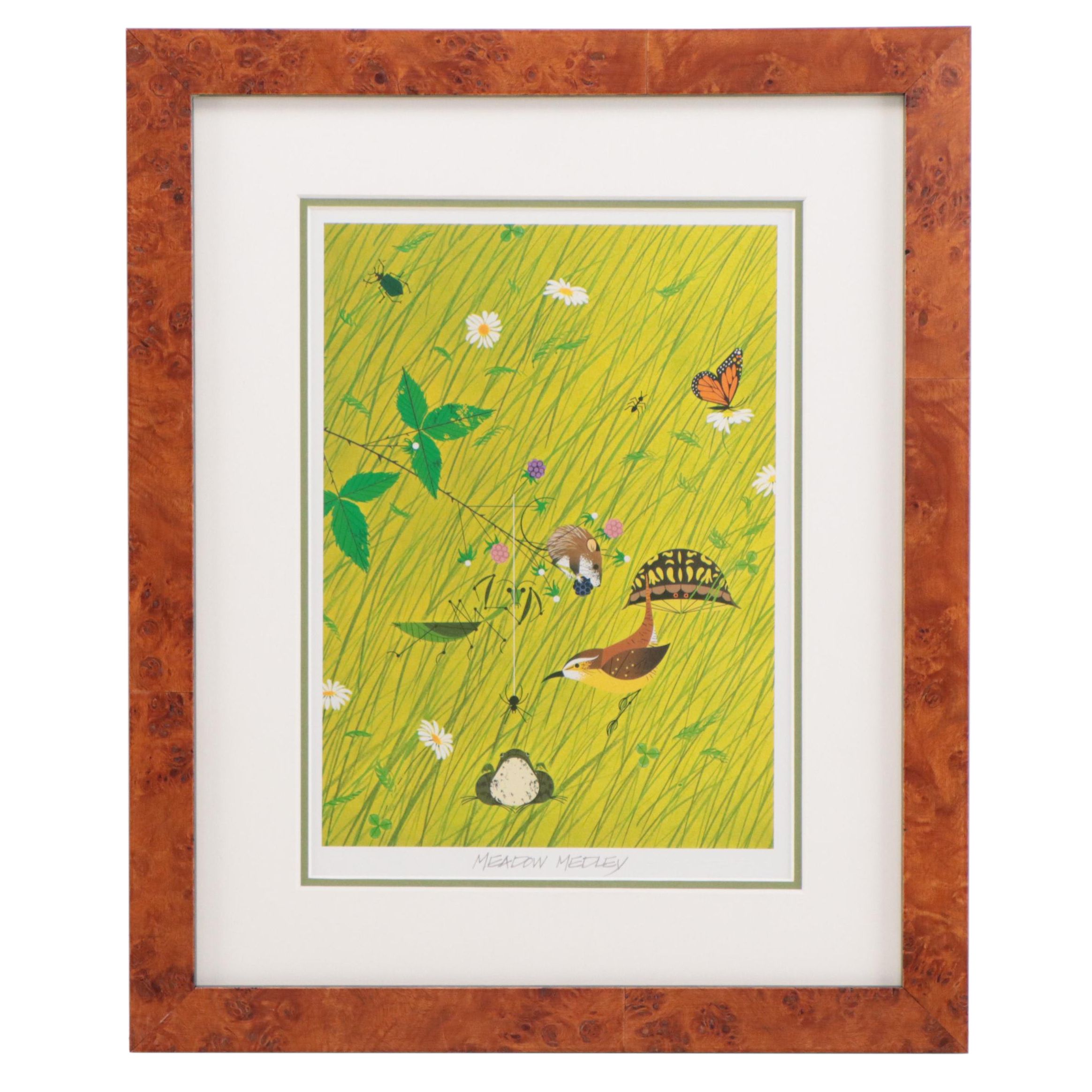 Offset Lithograph After Charley Harper "Meadow Medley," Late 20th Century