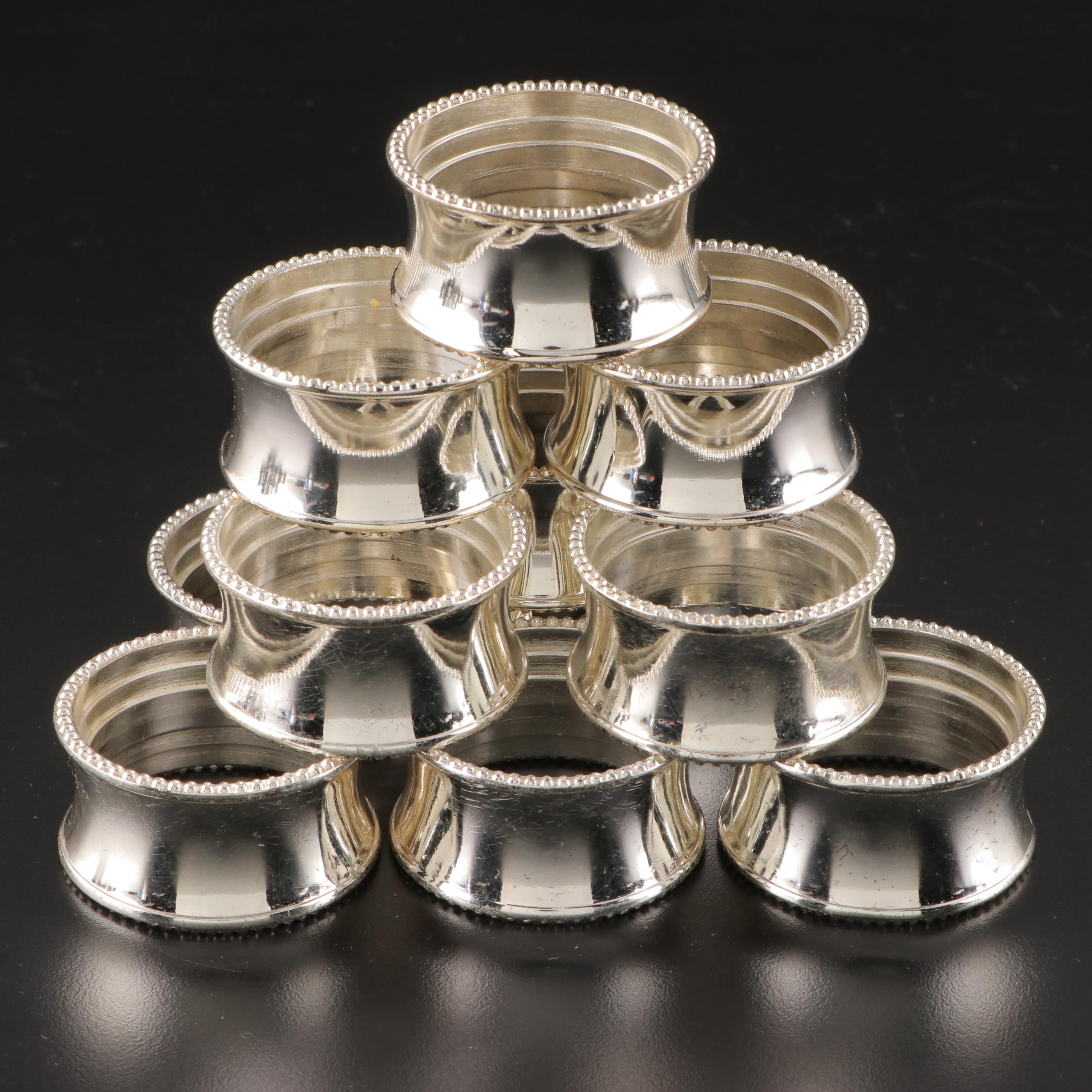 Gorham Manufacturing Co. English Sterling Adams Style and Other Napkin Rings