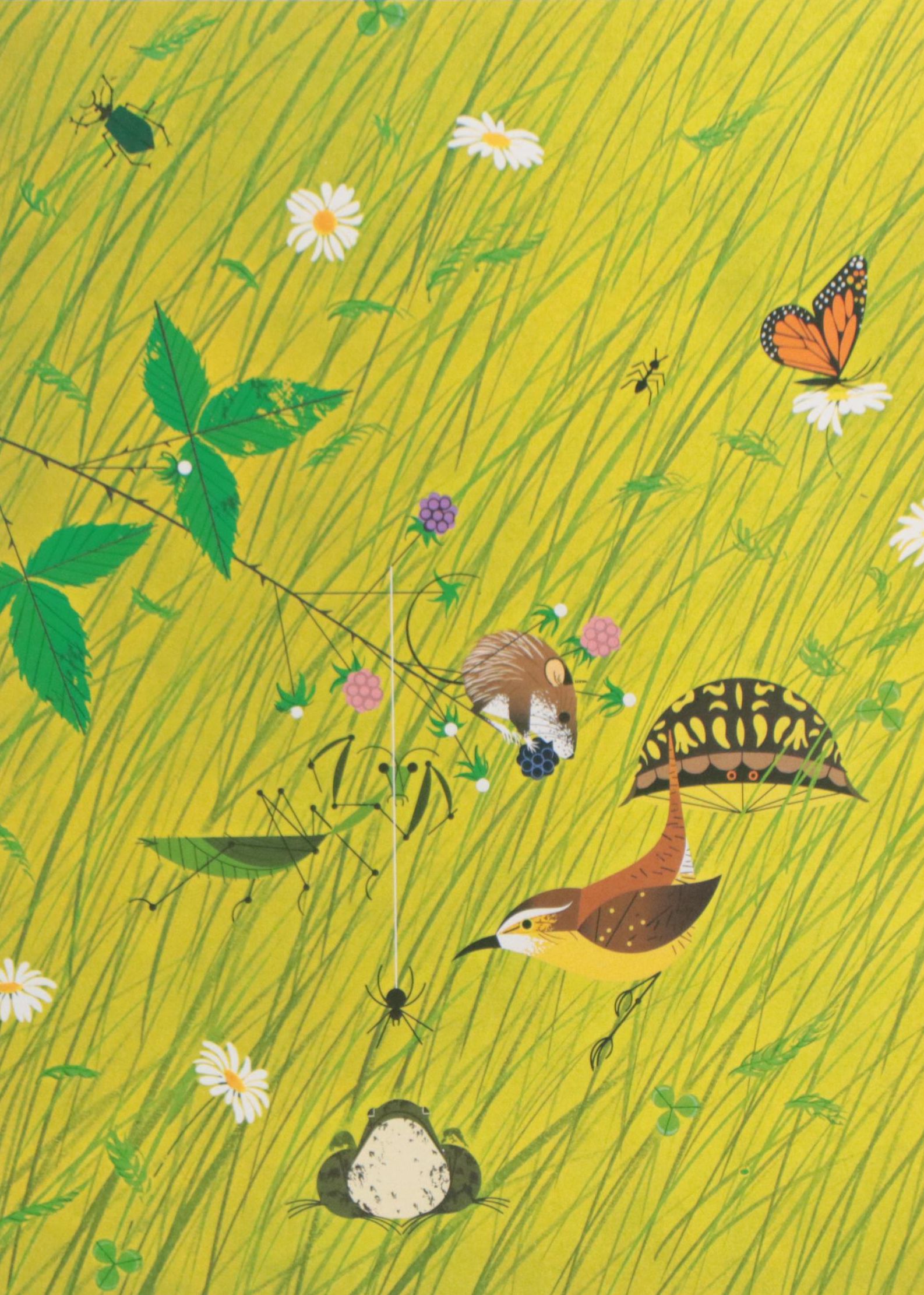 Offset Lithograph After Charley Harper "Meadow Medley," Late 20th Century