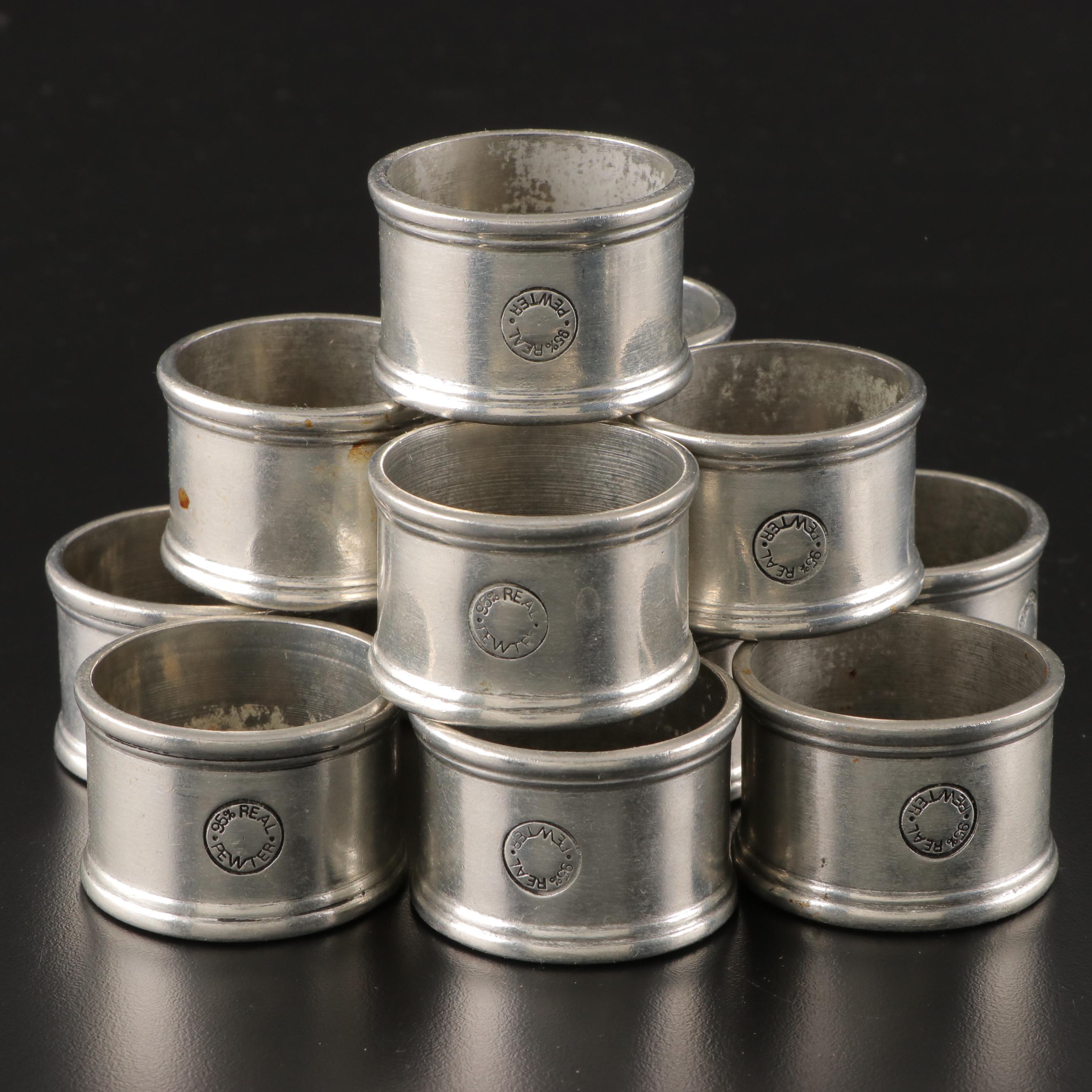 Gorham Manufacturing Co. English Sterling Adams Style and Other Napkin Rings