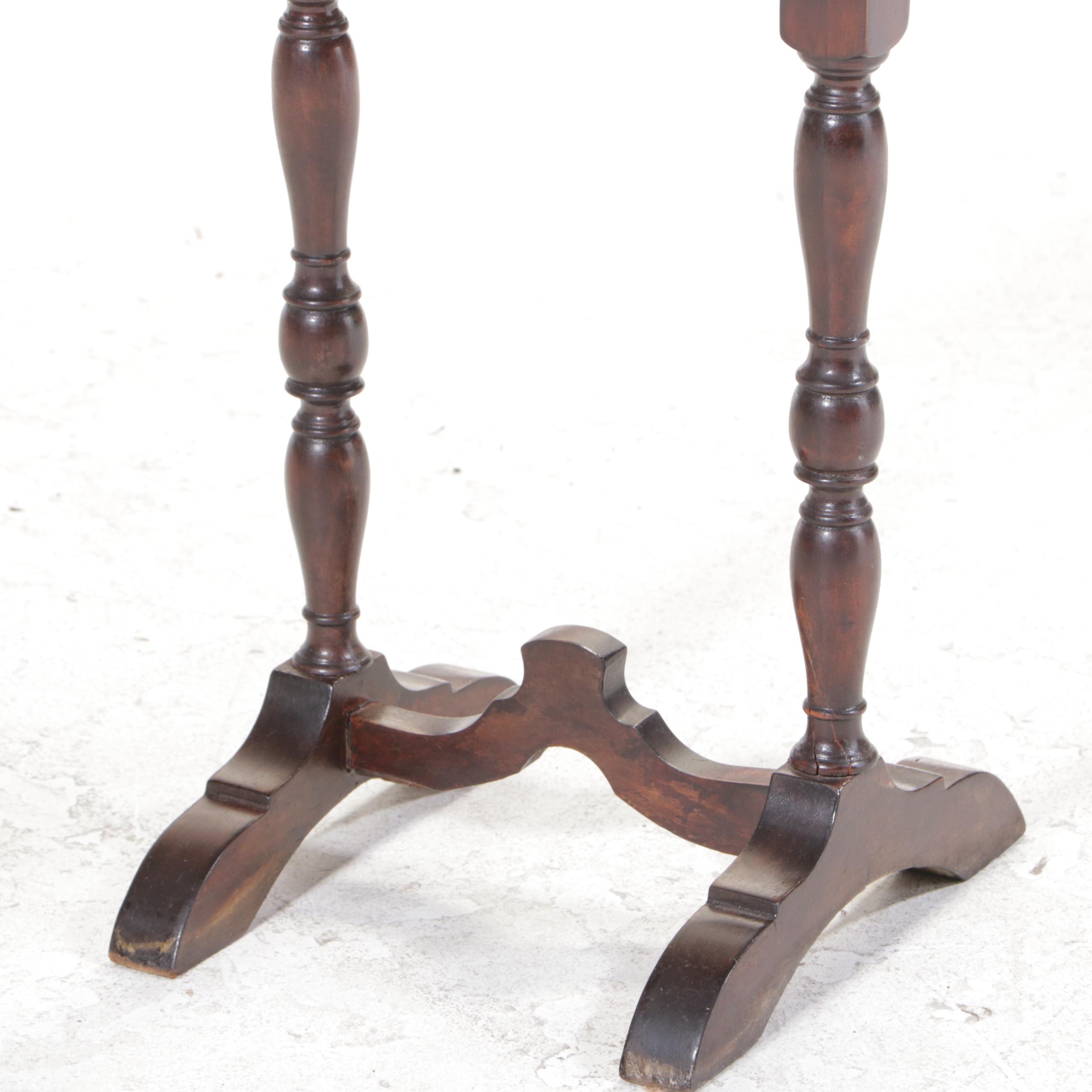 Colonial Revival Walnut-Stained Smoking Stand, circa 1930