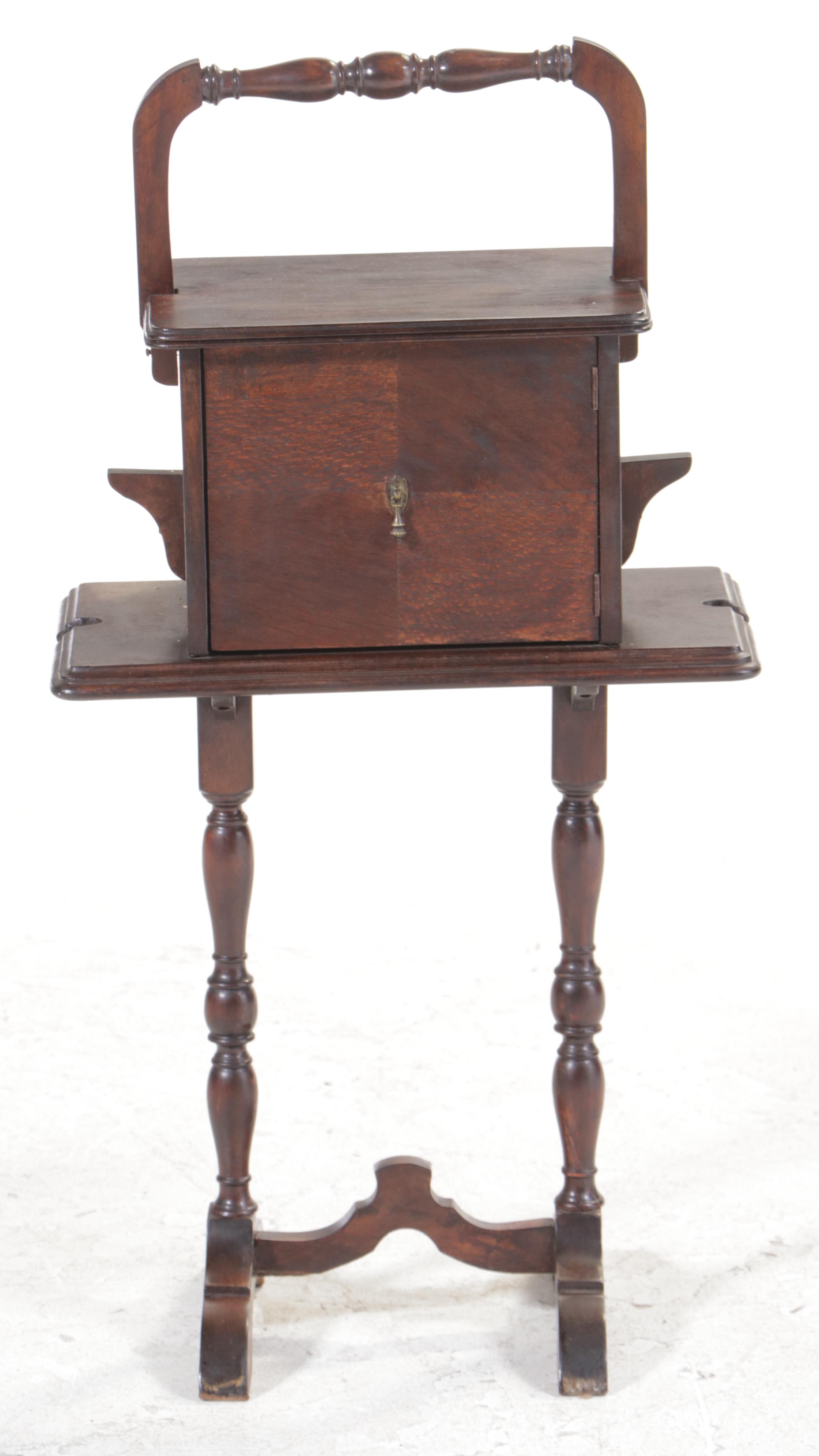 Colonial Revival Walnut-Stained Smoking Stand, circa 1930