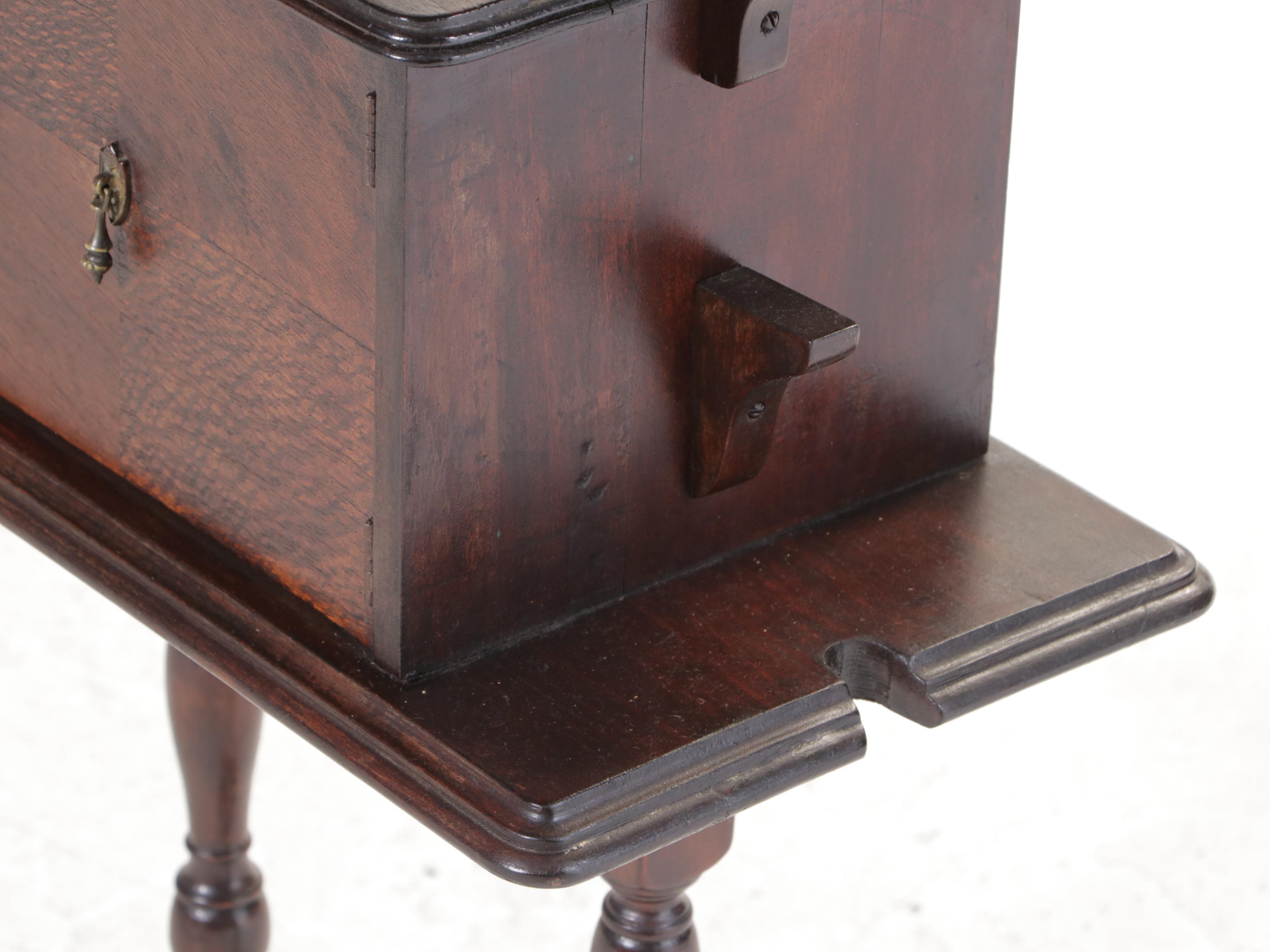 Colonial Revival Walnut-Stained Smoking Stand, circa 1930