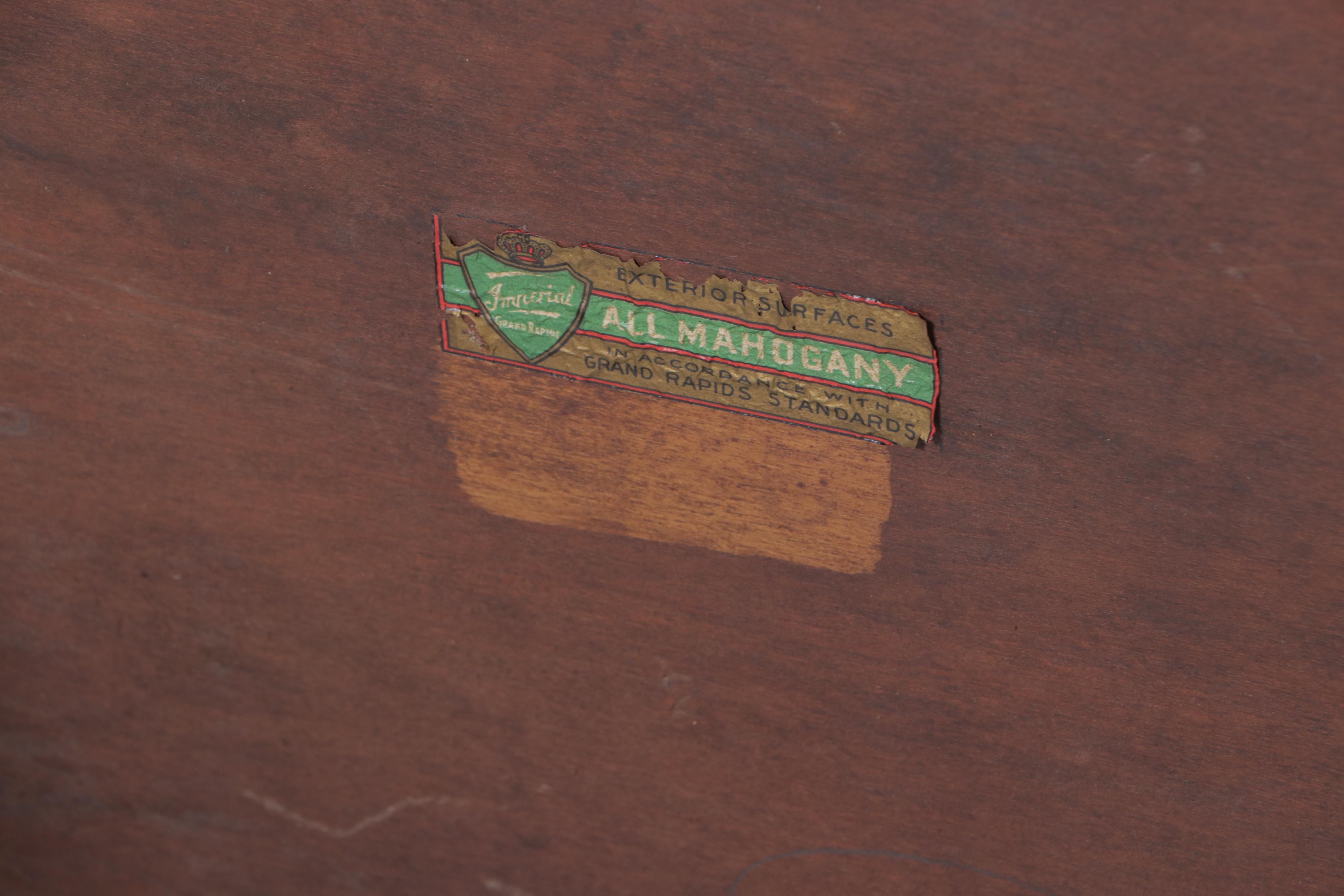 Imperial Furniture Co. George III Style Mahogany Side Table