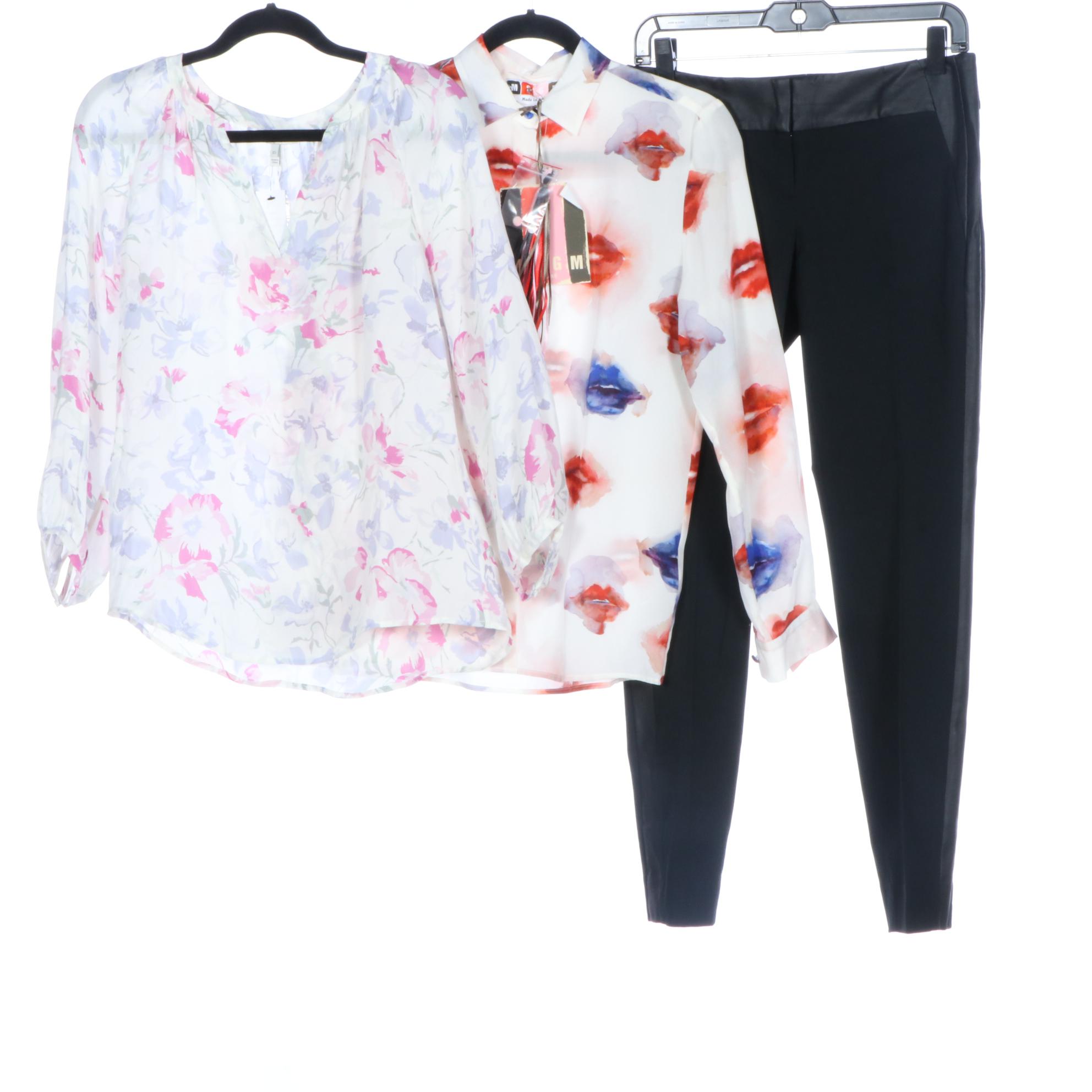 MSGM Lip Print Shirt, Iris & Ink Lambskin Shorts with Cashmere Sweater and More