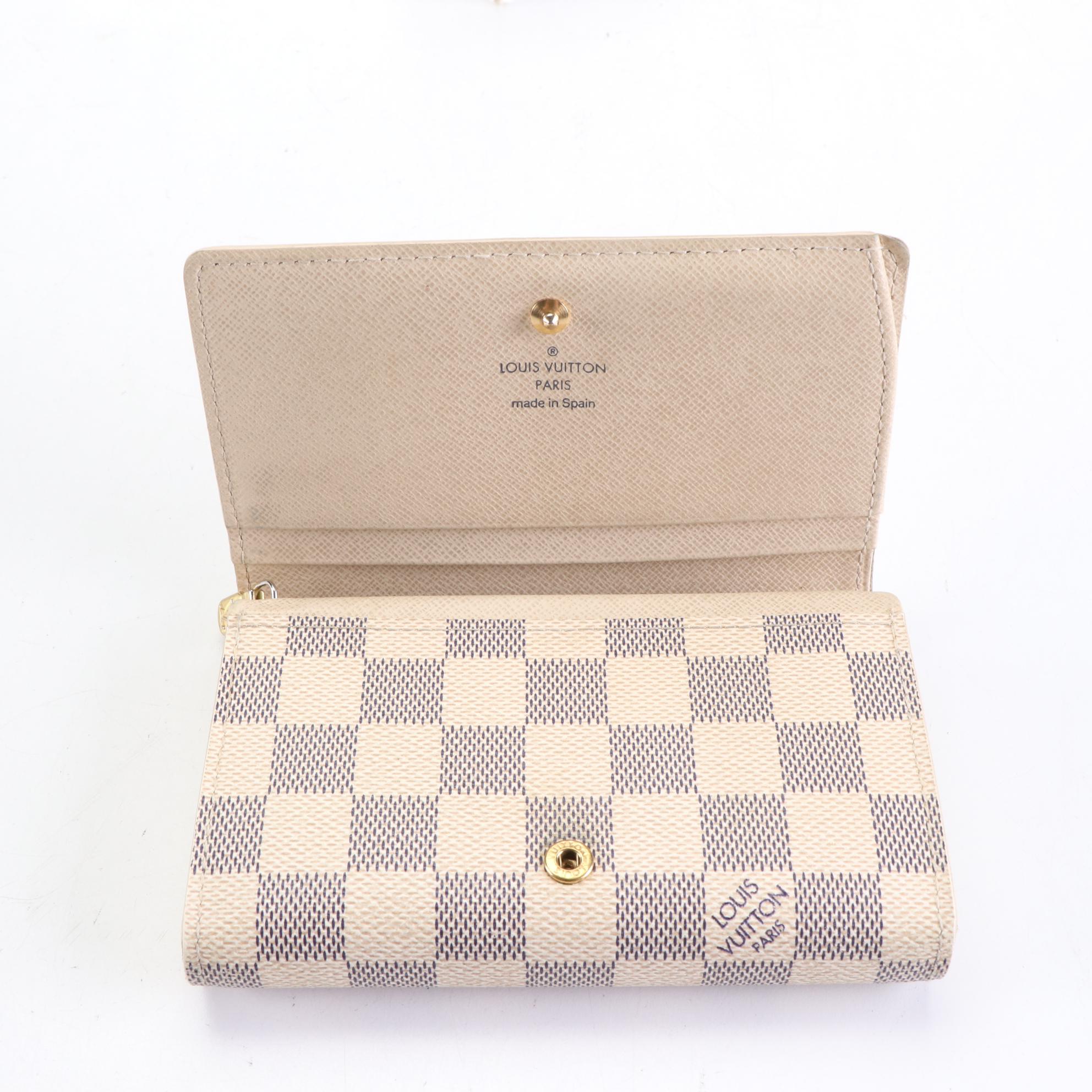 Louis Vuitton Porte-Monnaie Billets Trésor Wallet in Damier Azur Canvas