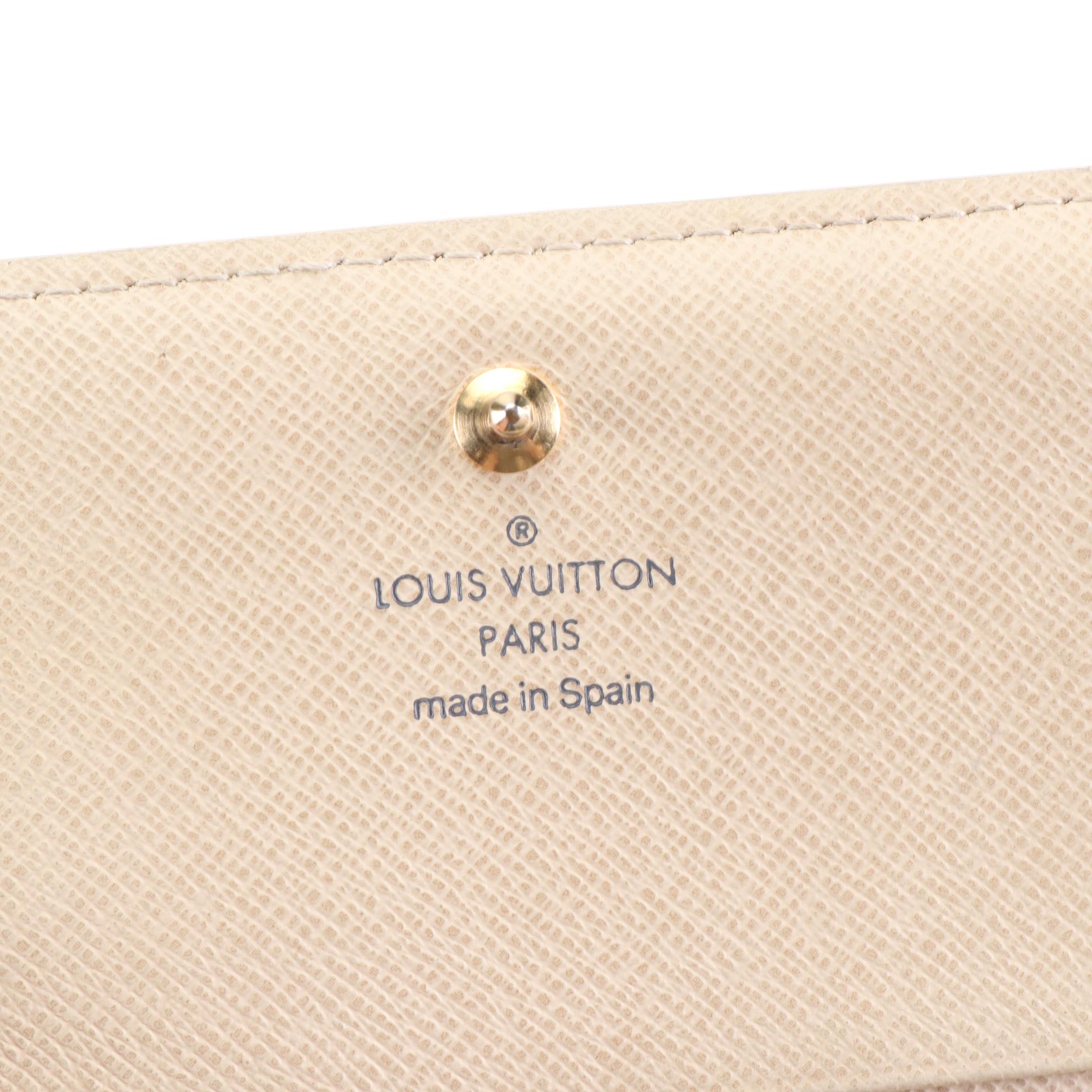 Louis Vuitton Porte-Monnaie Billets Trésor Wallet in Damier Azur Canvas