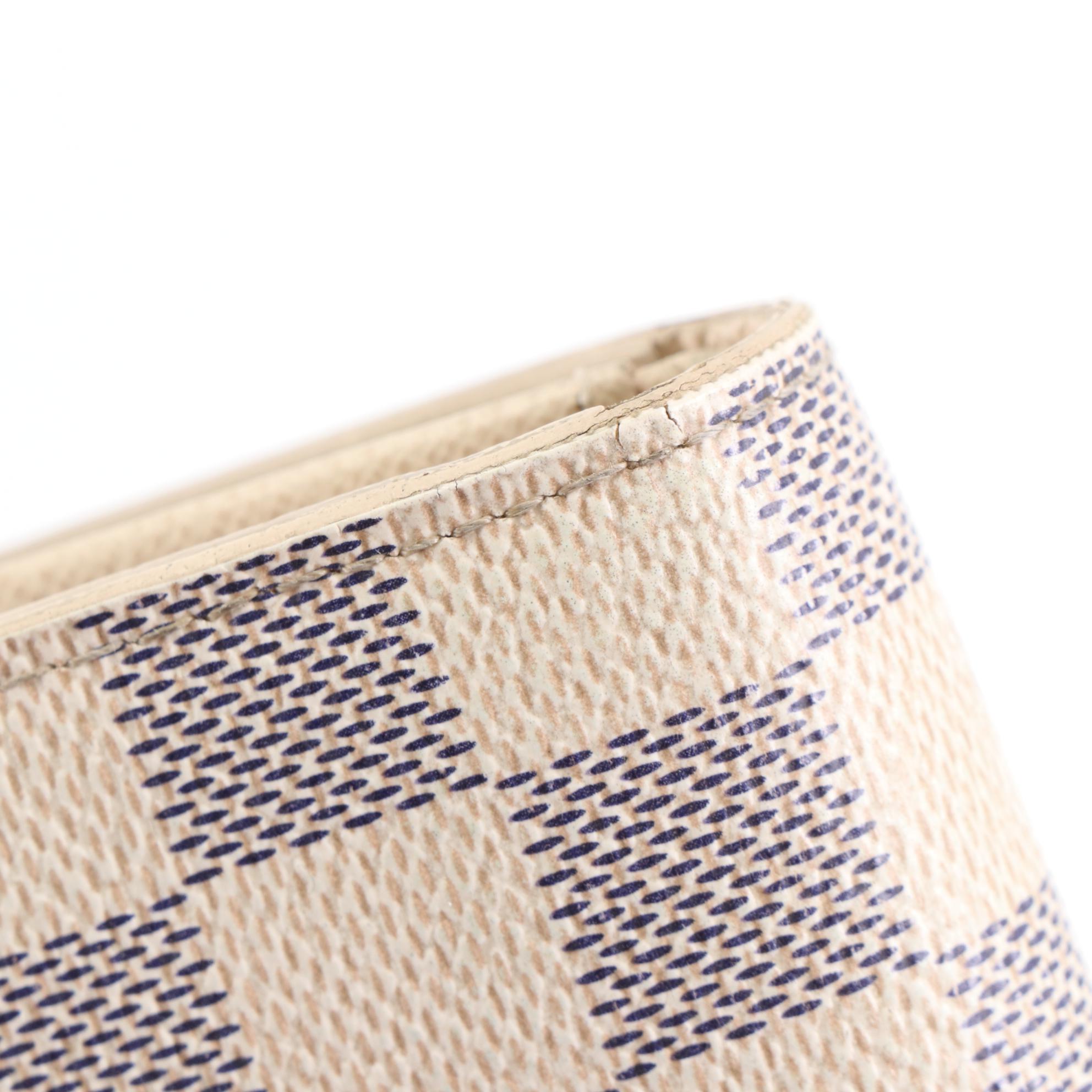 Louis Vuitton Porte-Monnaie Billets Trésor Wallet in Damier Azur Canvas