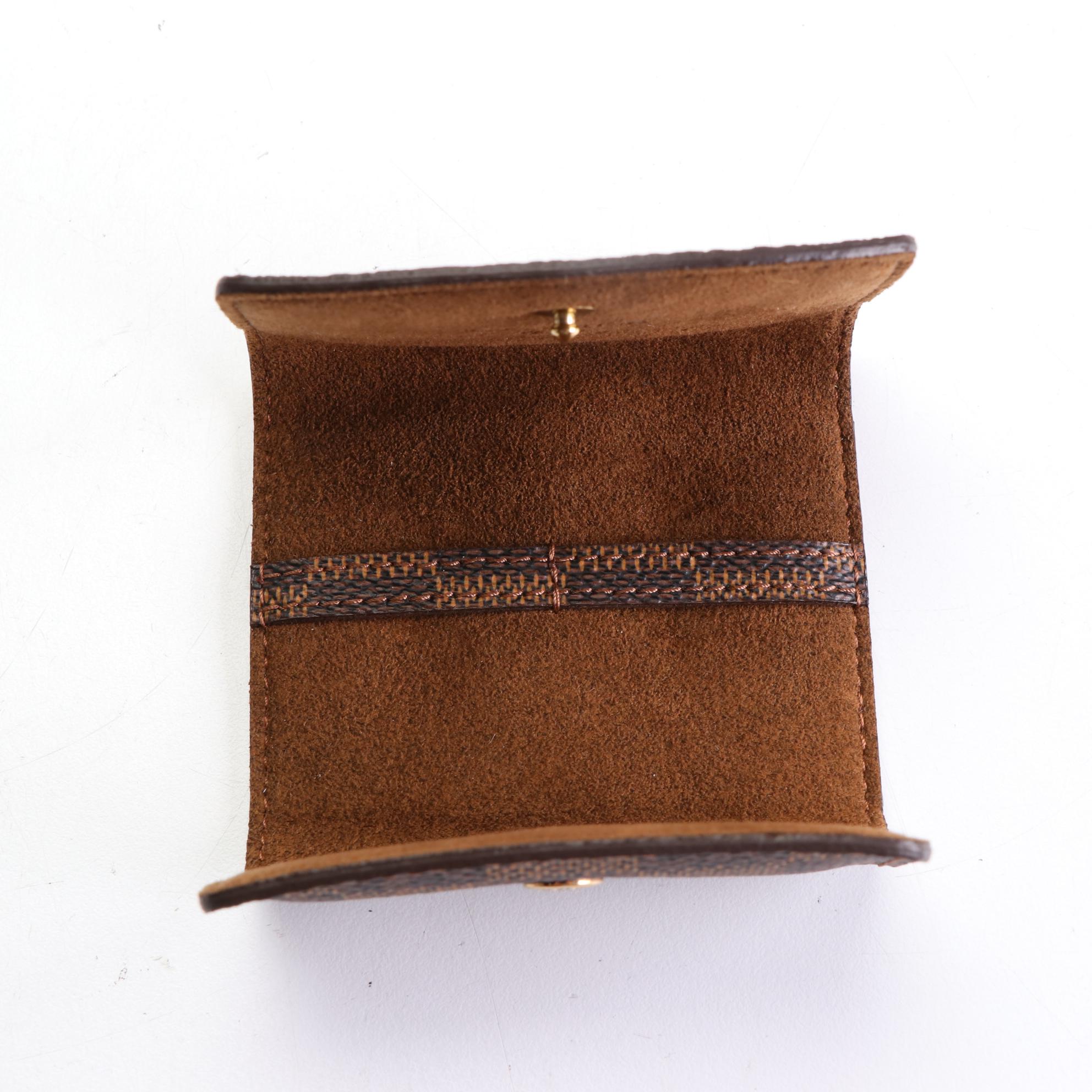 Louis Vuitton Cufflink Case in Damier Ebene Canvas