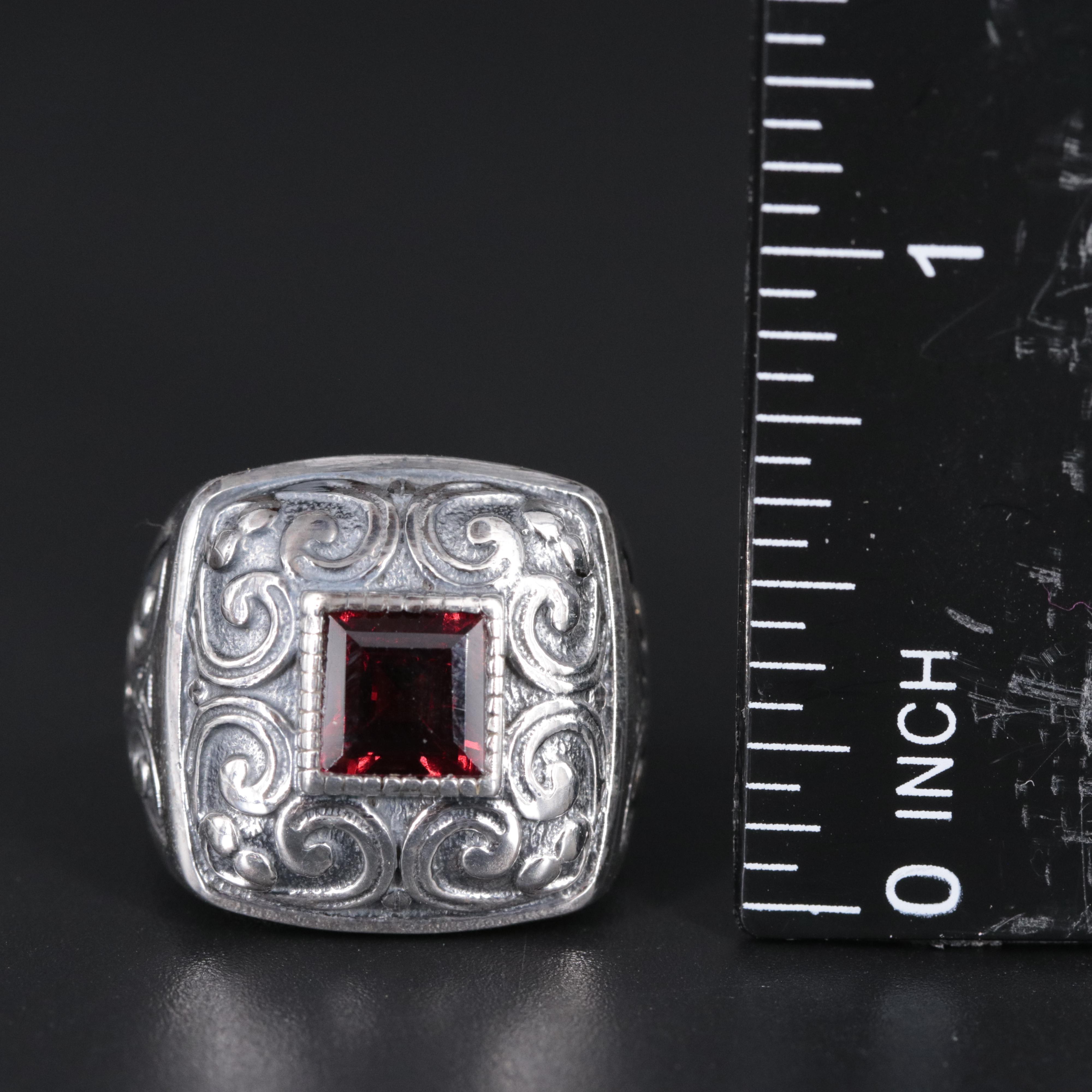 Sterling Silver Garnet Ring