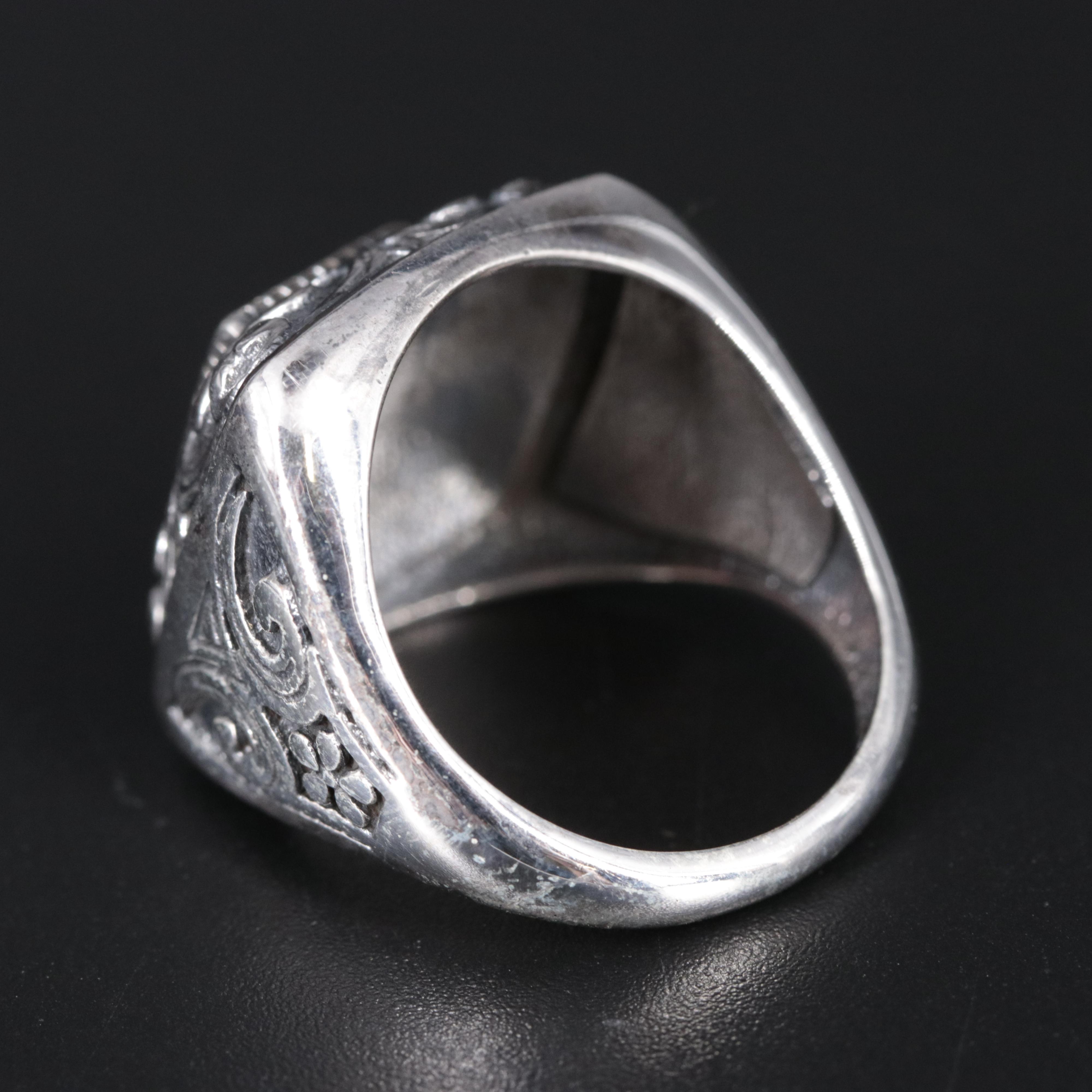 Sterling Silver Garnet Ring