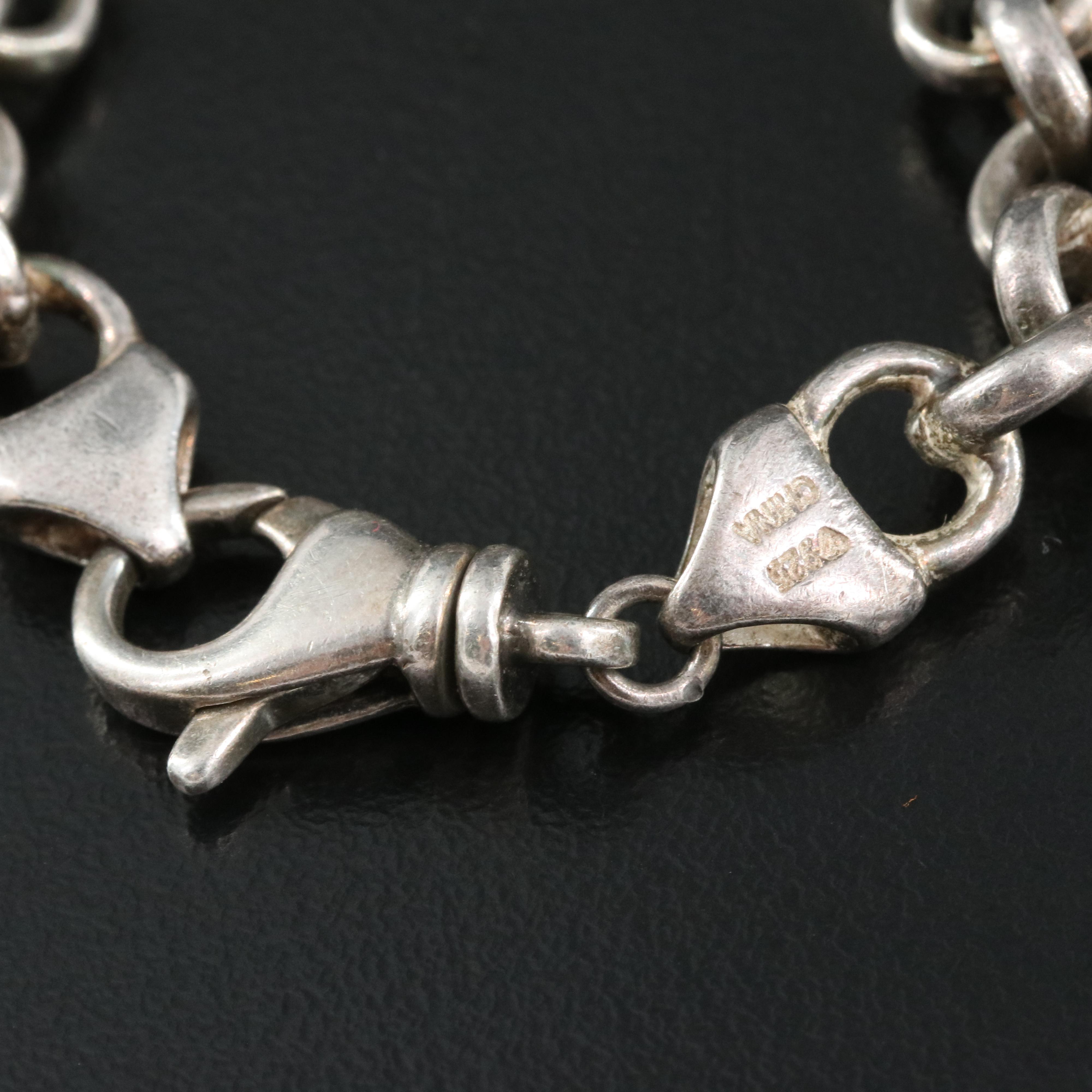 Sterling Charm Bracelet with Enamel Accents